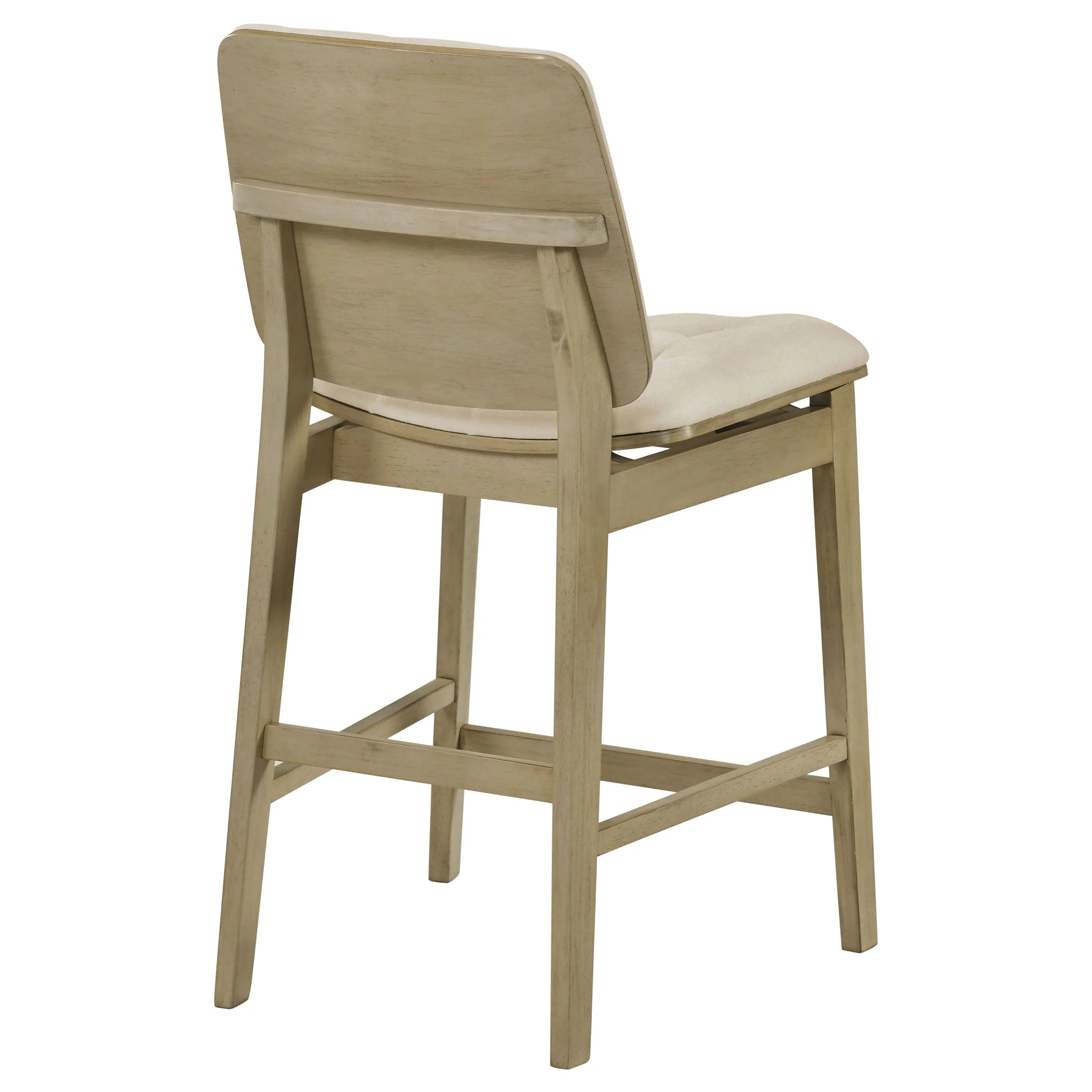 Redbridge Cream/Natural Oak Velvet Upholstered Counter Chair (Set of 2) - Image 7