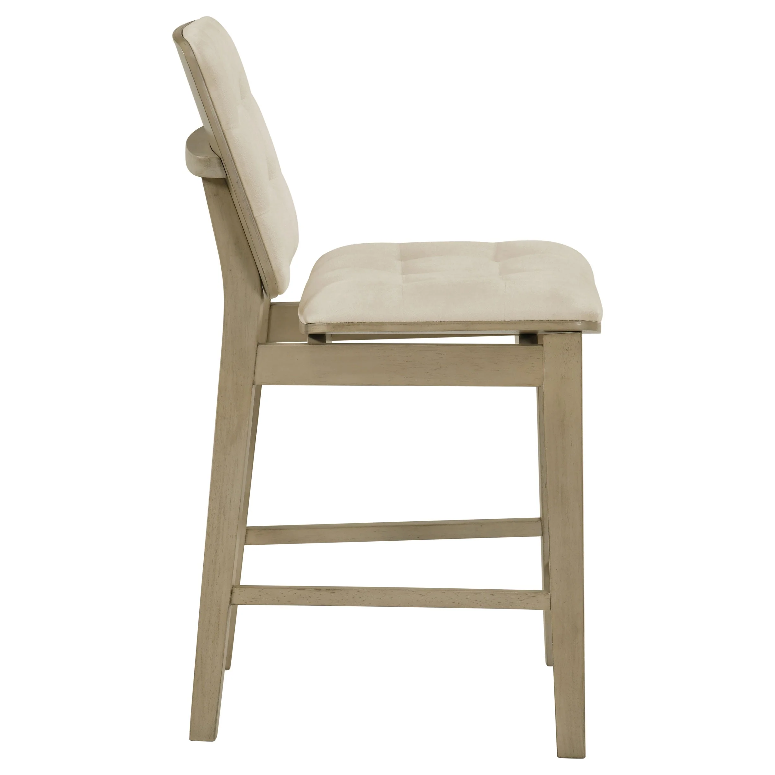 Redbridge Cream/Natural Oak Velvet Upholstered Counter Chair (Set of 2) - Image 8