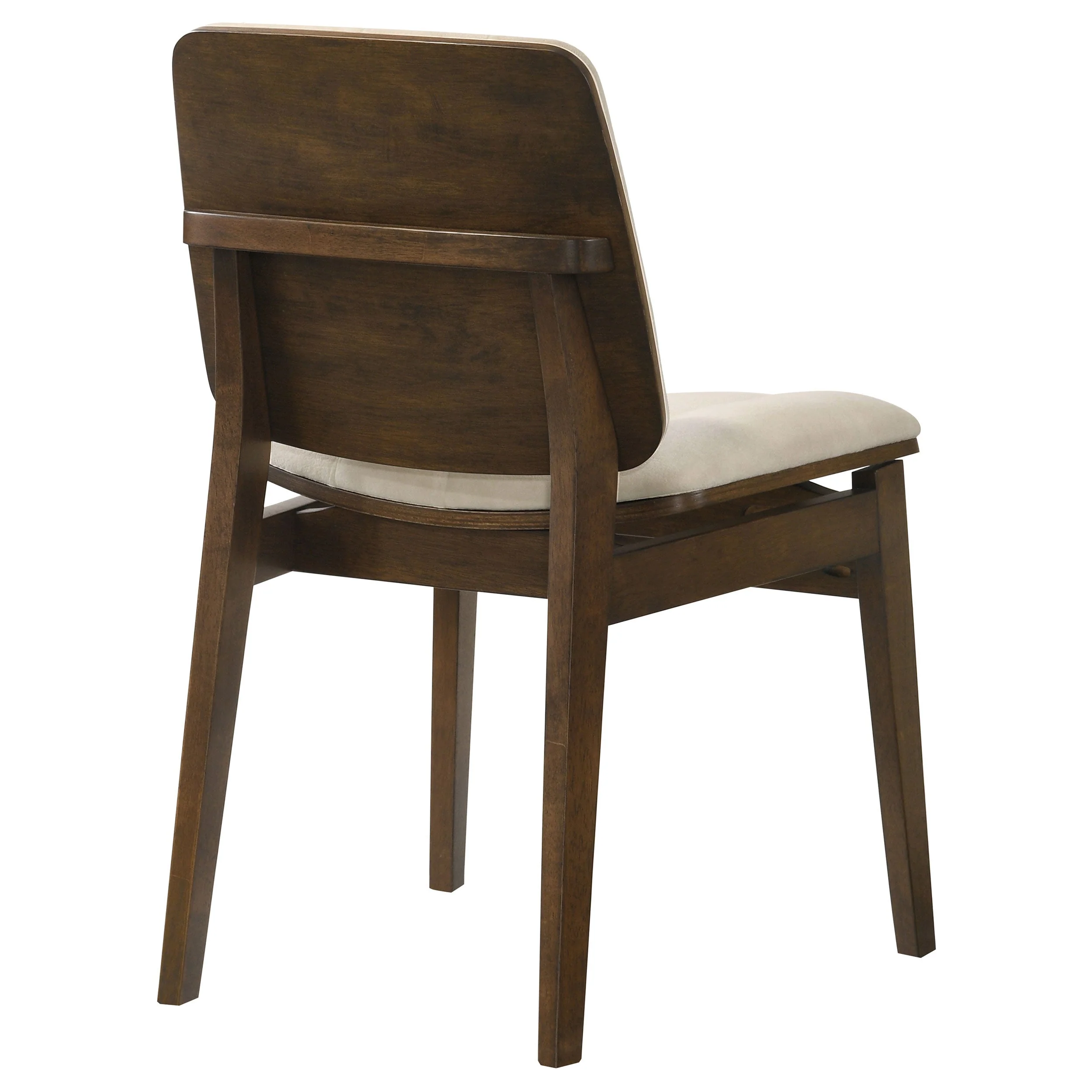Redbridge Cream/Walnut Velvet Upholstered Side Chair (Set of 2) - Image 7