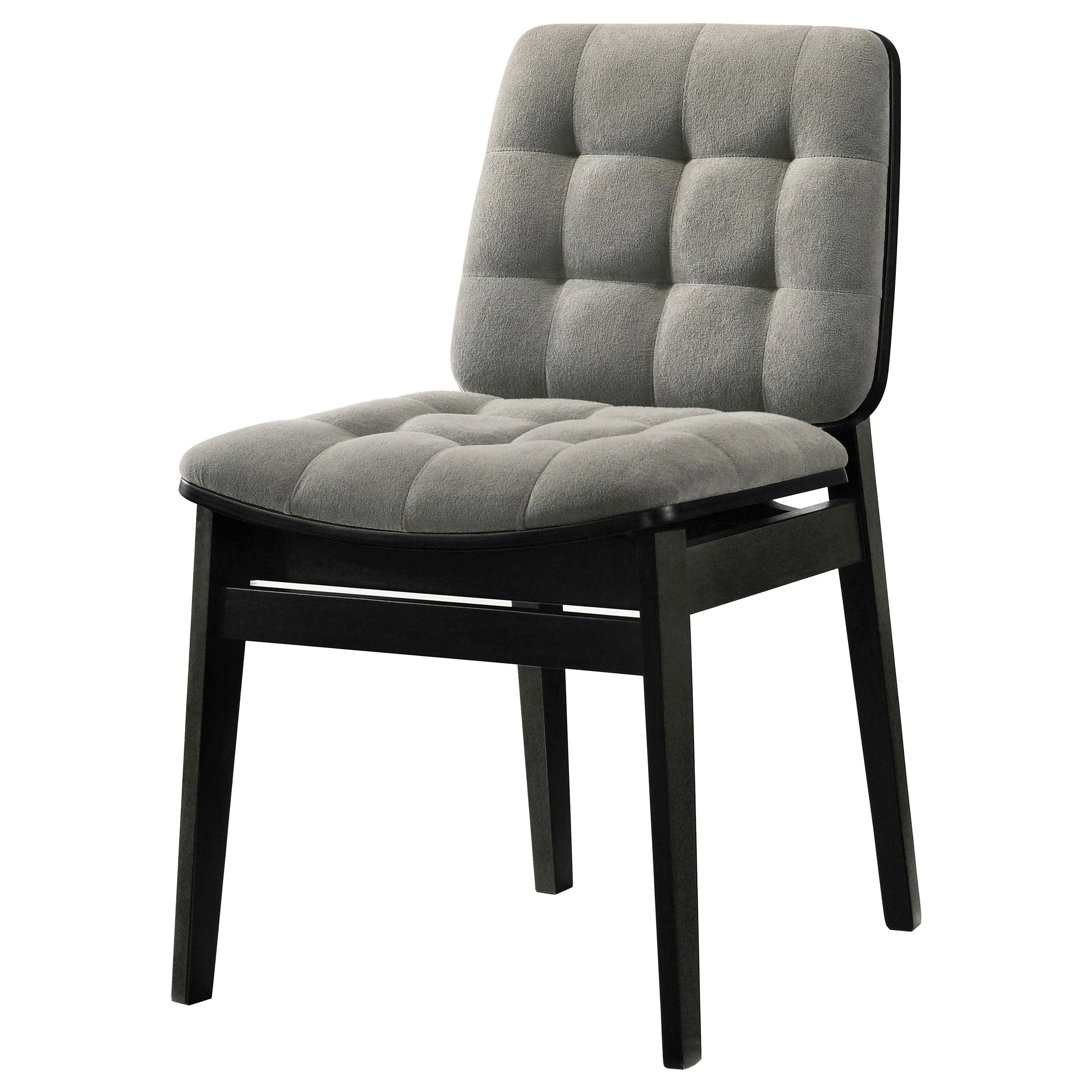 Redbridge Grey/Black Velvet Upholstered Side Chair (Set of 2) - Image 4