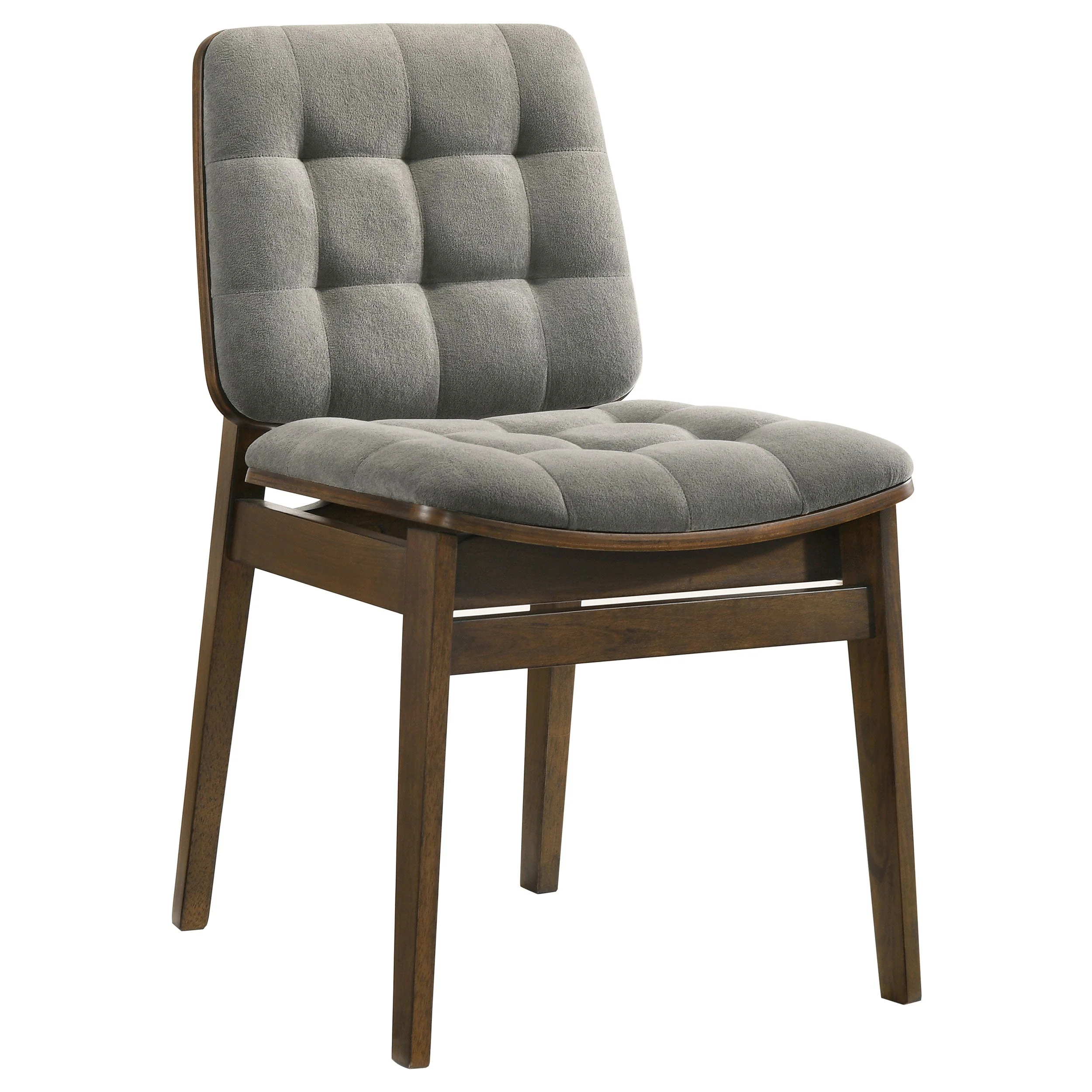 Redbridge Grey/Walnut Velvet Upholstered Side Chair (Set of 2) - Image 3