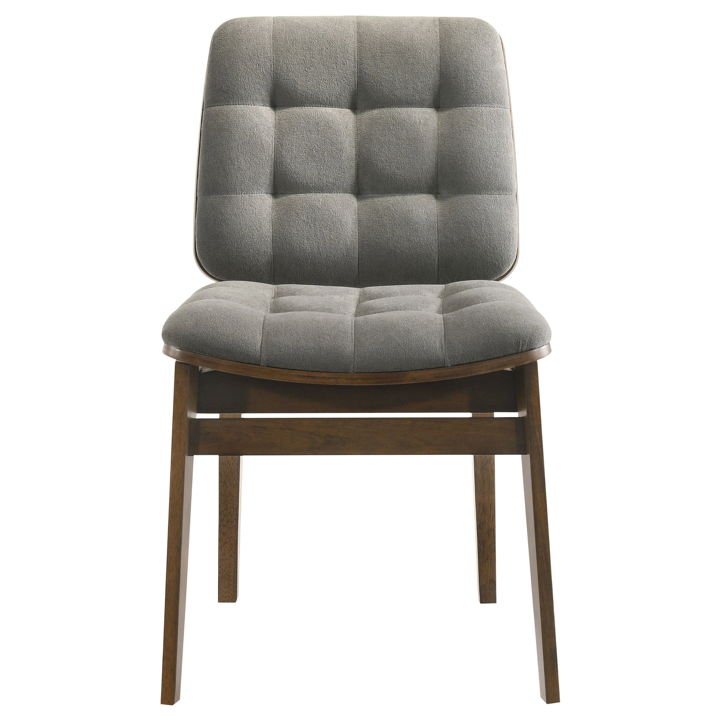 Redbridge Grey/Walnut Velvet Upholstered Side Chair (Set of 2) - Image 4