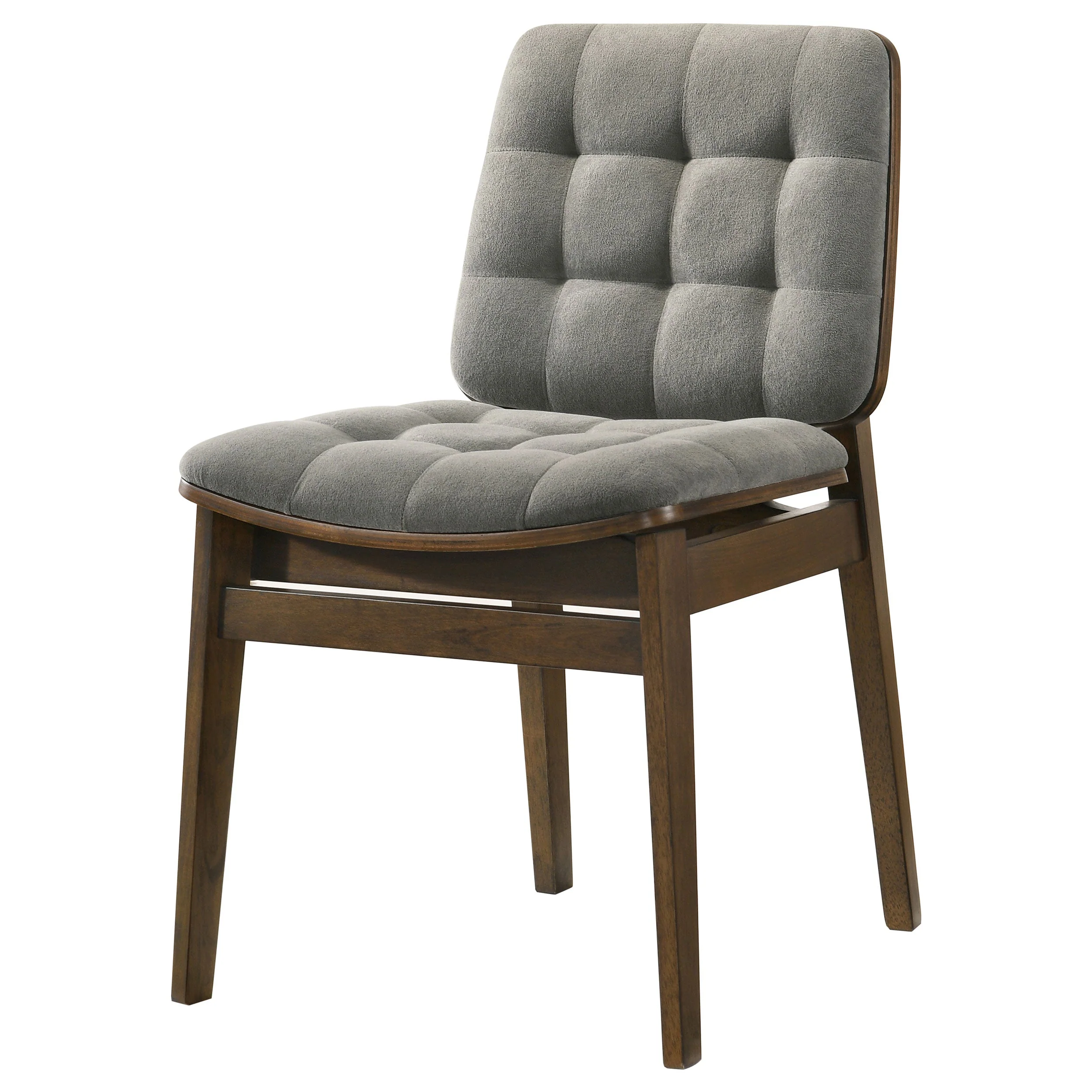 Redbridge Grey/Walnut Velvet Upholstered Side Chair (Set of 2) - Image 5