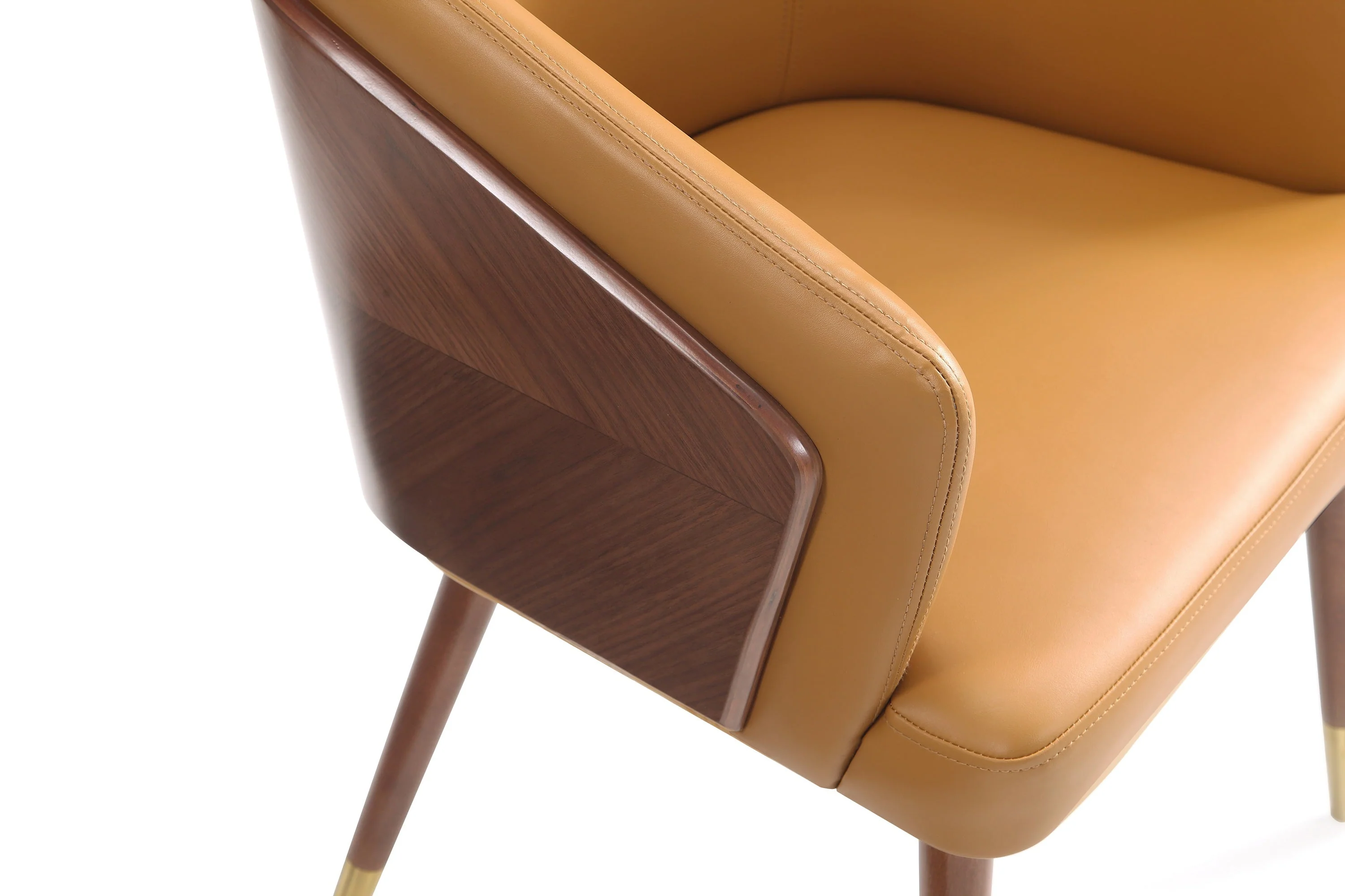 Reeva Dining Chair in Walnut and Camal - Image 5