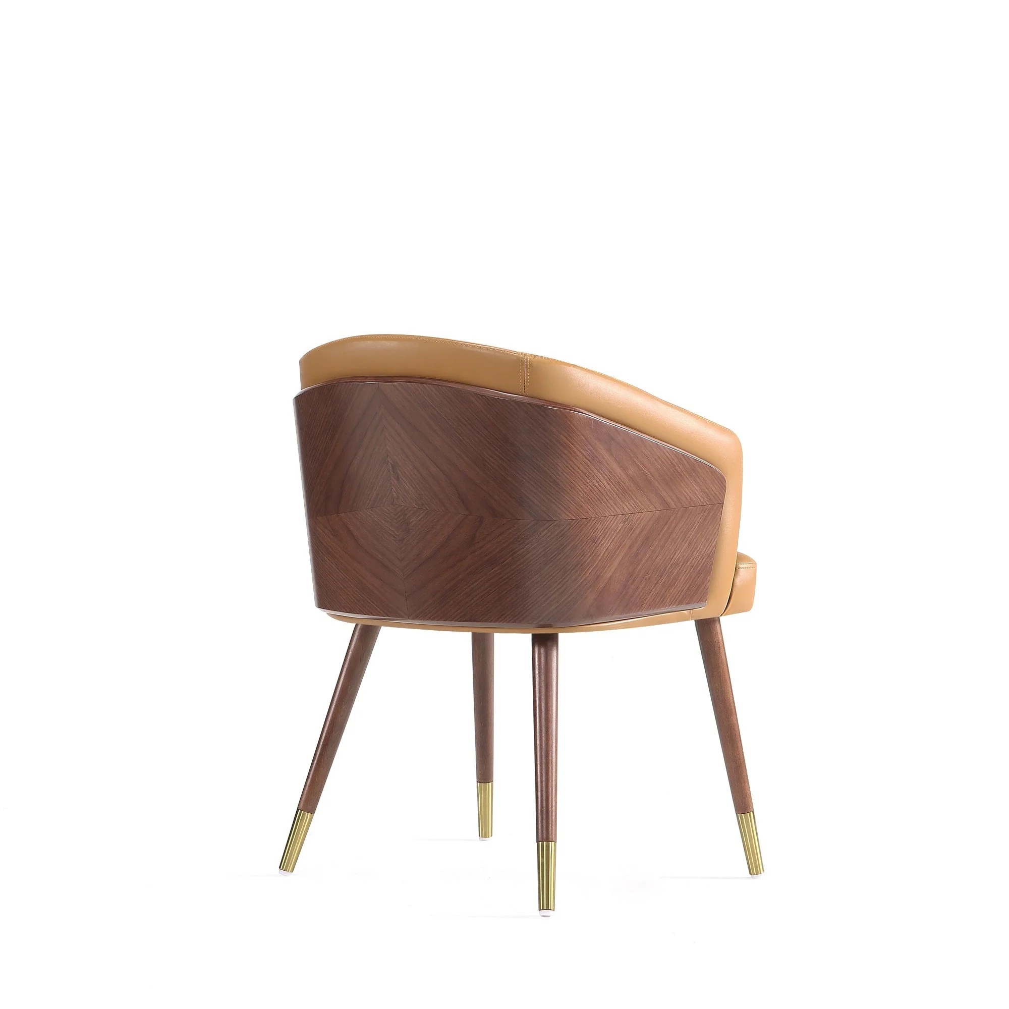 Reeva Dining Chair in Walnut and Camal - Image 7