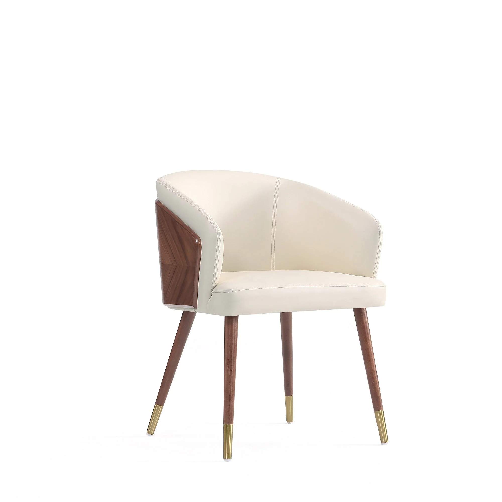 Reeva Dining Chair in Walnut and Cream - Image 11