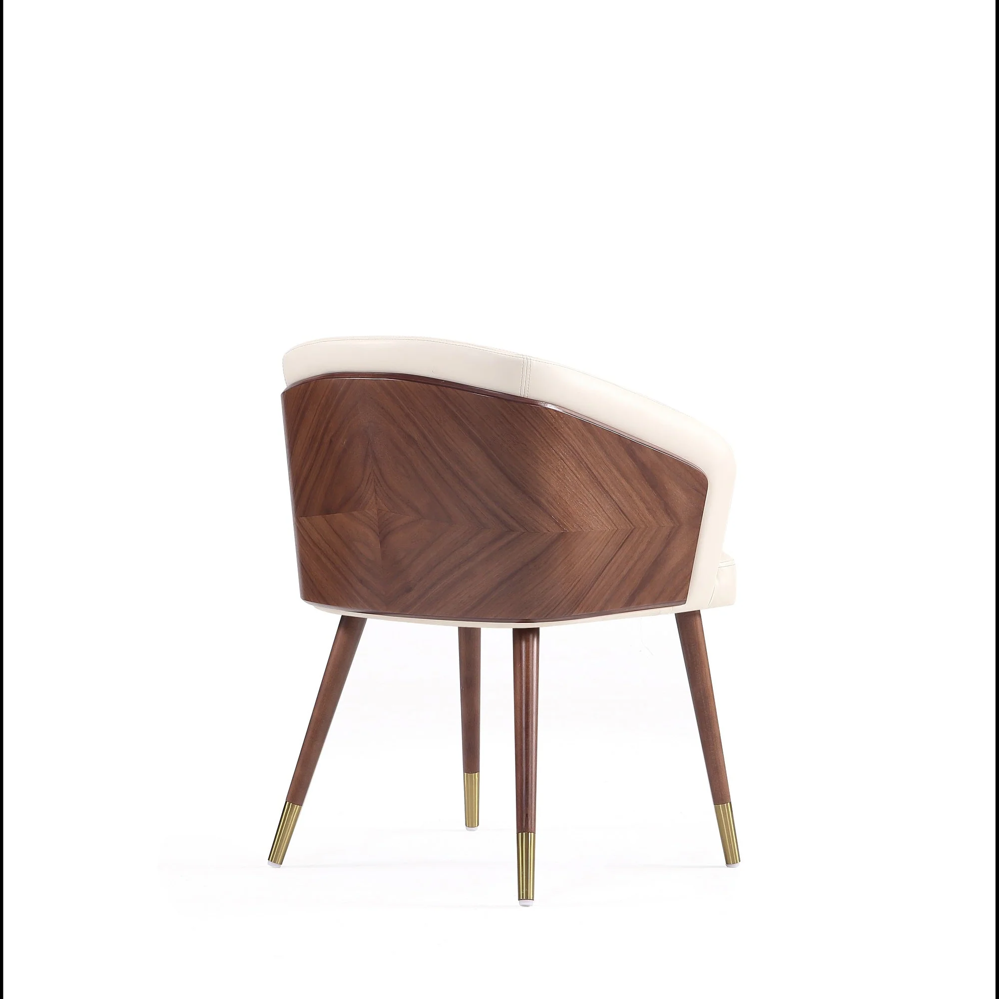 Reeva Dining Chair in Walnut and Cream (set of 2) - Image 7