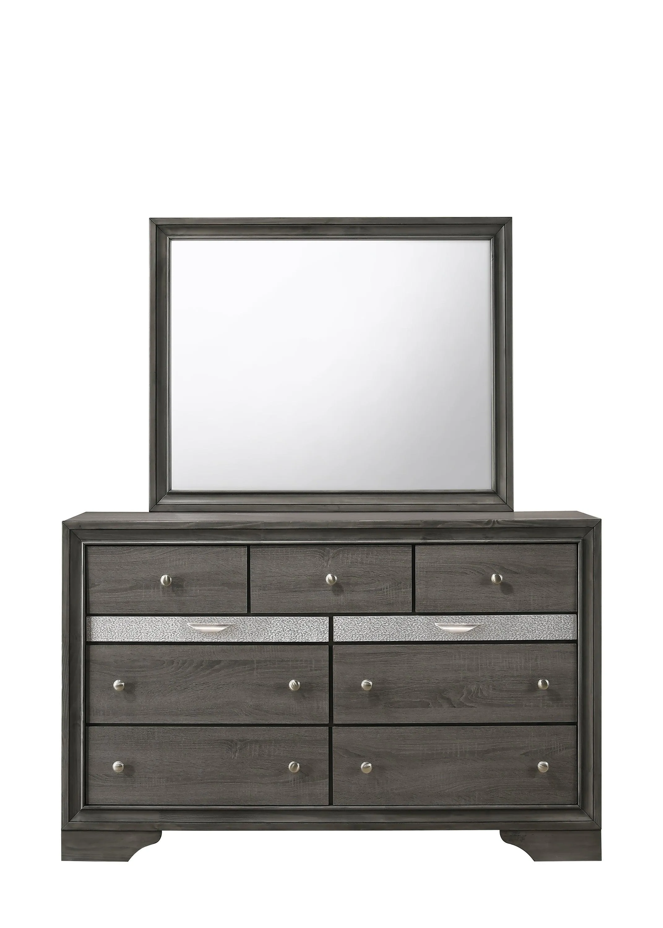Regata Gray and Silver Bedroom Mirror (Mirror Only)
