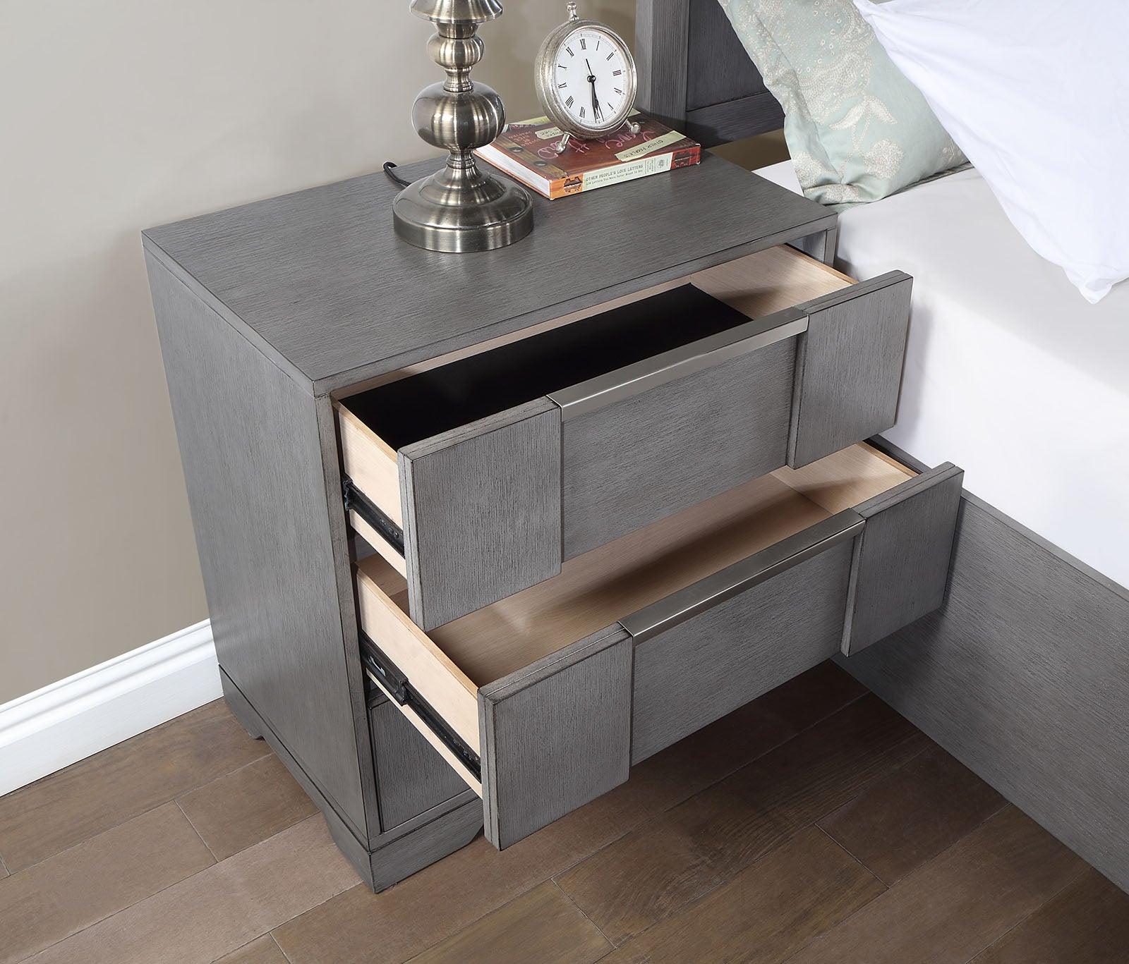 Regulus Gray Nightstand - Image 2