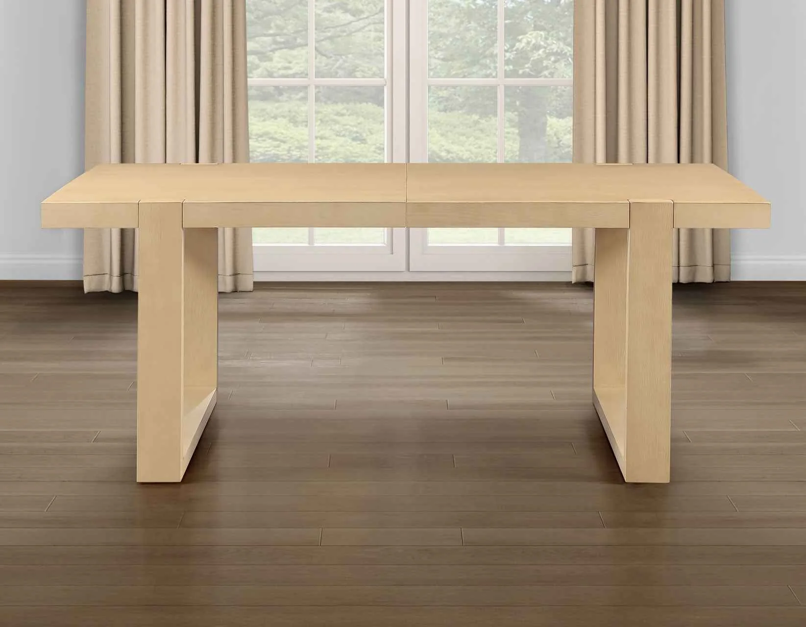Reid 77-95″ Dining Table with 18″ Leaf, Sand Finish - Image 7