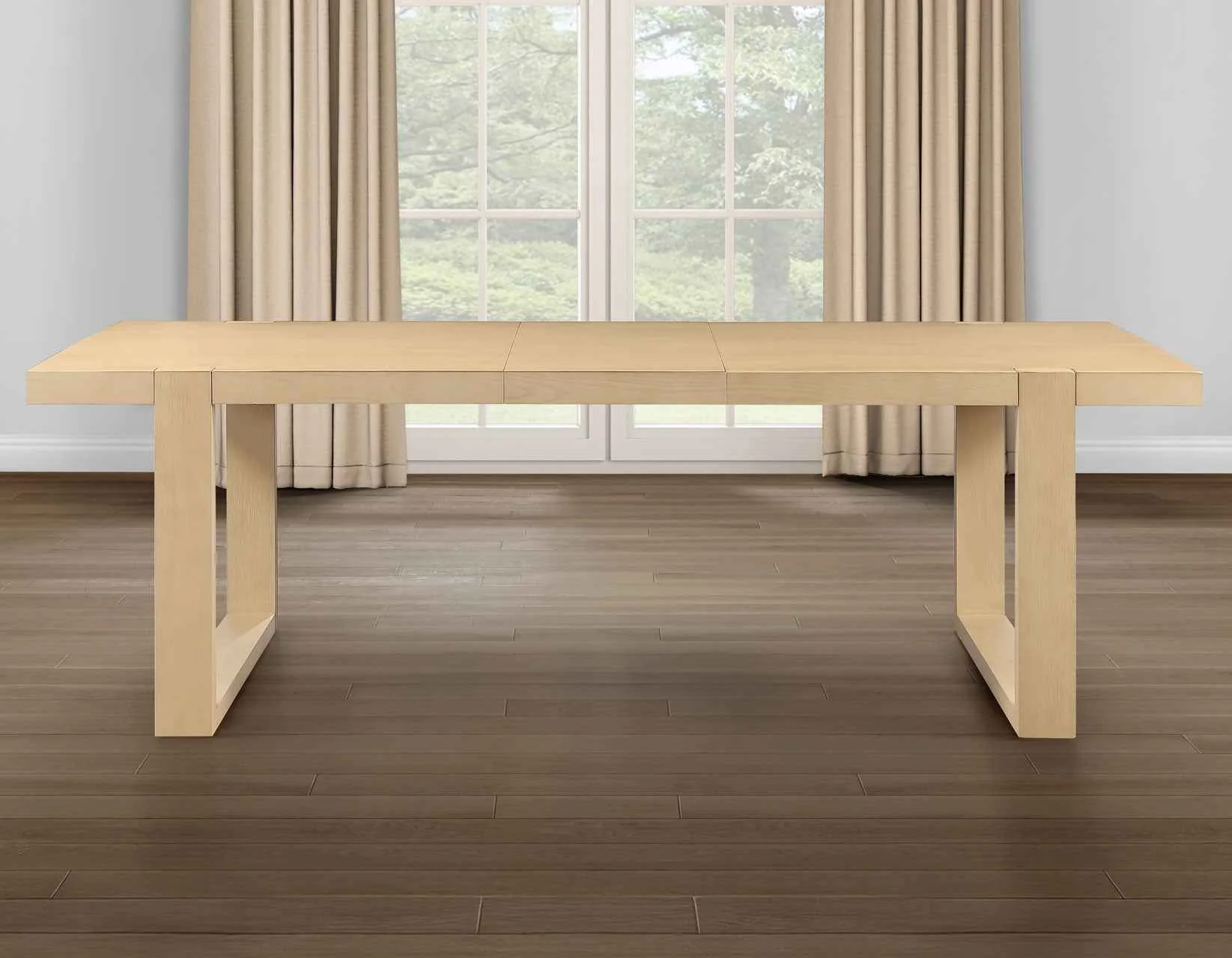 Reid 77-95″ Dining Table with 18″ Leaf, Sand Finish - Image 8
