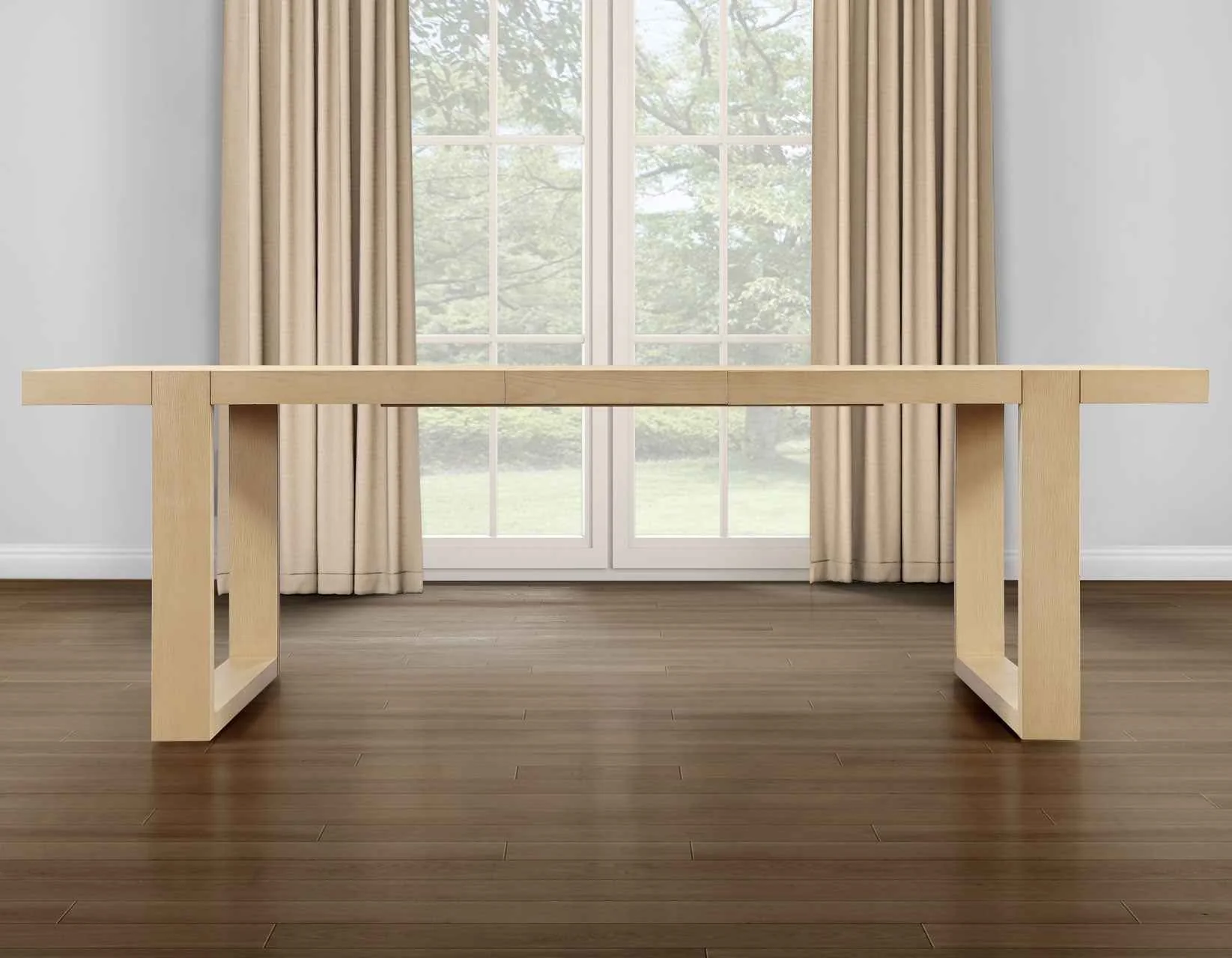 Reid 77-95″ Dining Table with 18″ Leaf, Sand Finish - Image 9