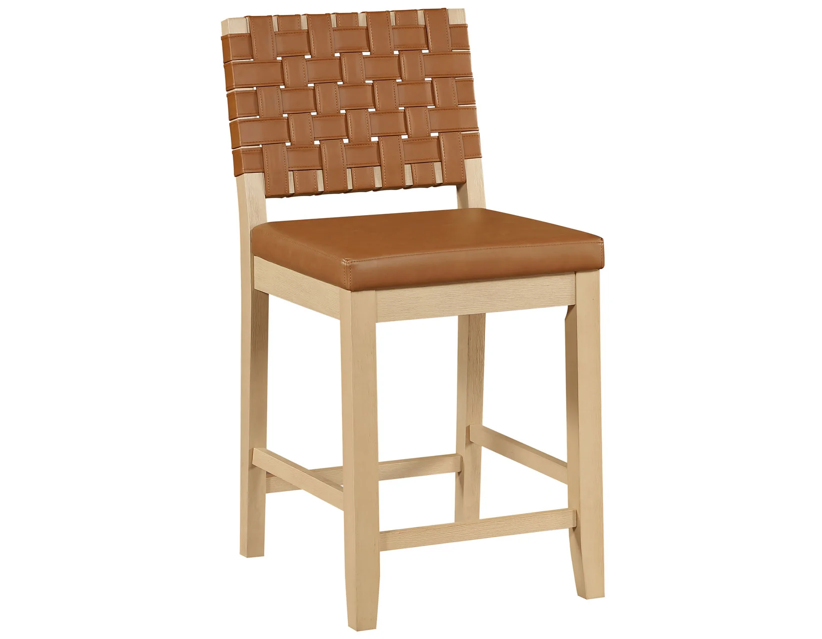 Reid Camel Vegan Leather 30″ Bar Stool, Sand Finish - Image 6