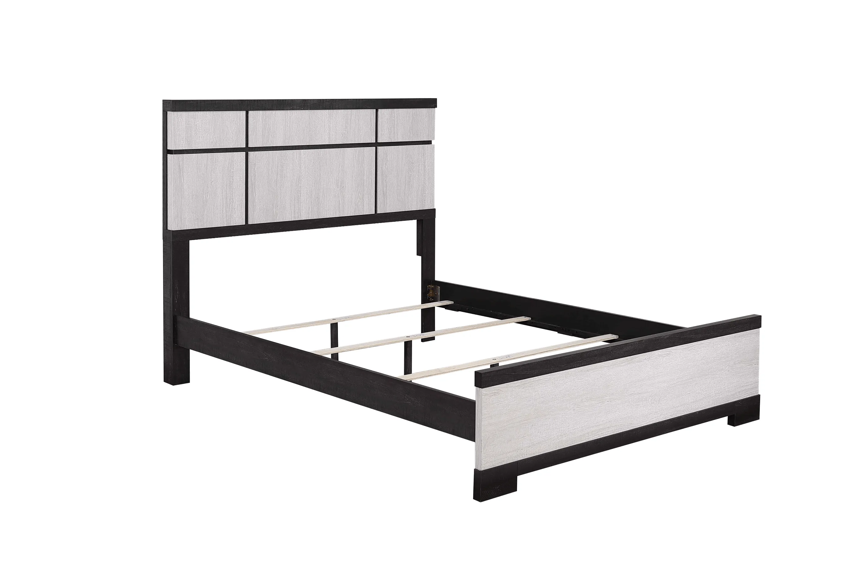 Remington Black and White Queen Panel Bed - Image 3