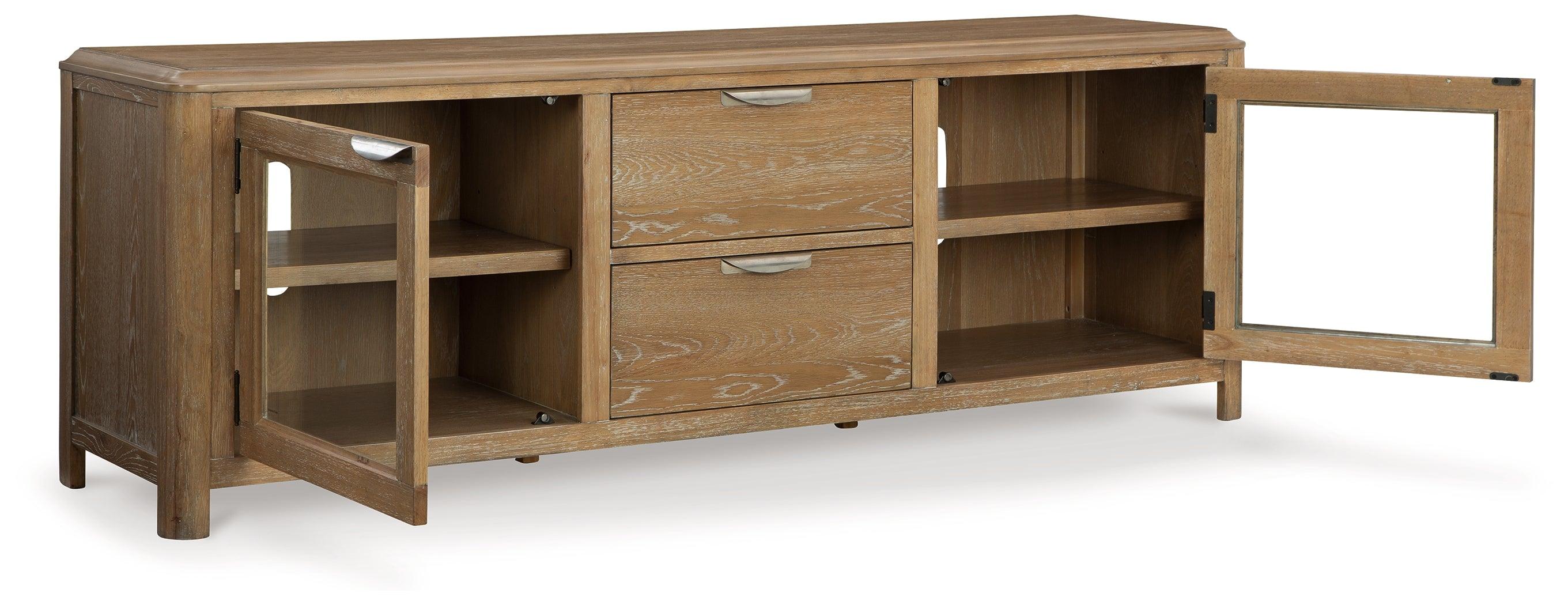 Rencott Light Brown 80" TV Stand - Image 2