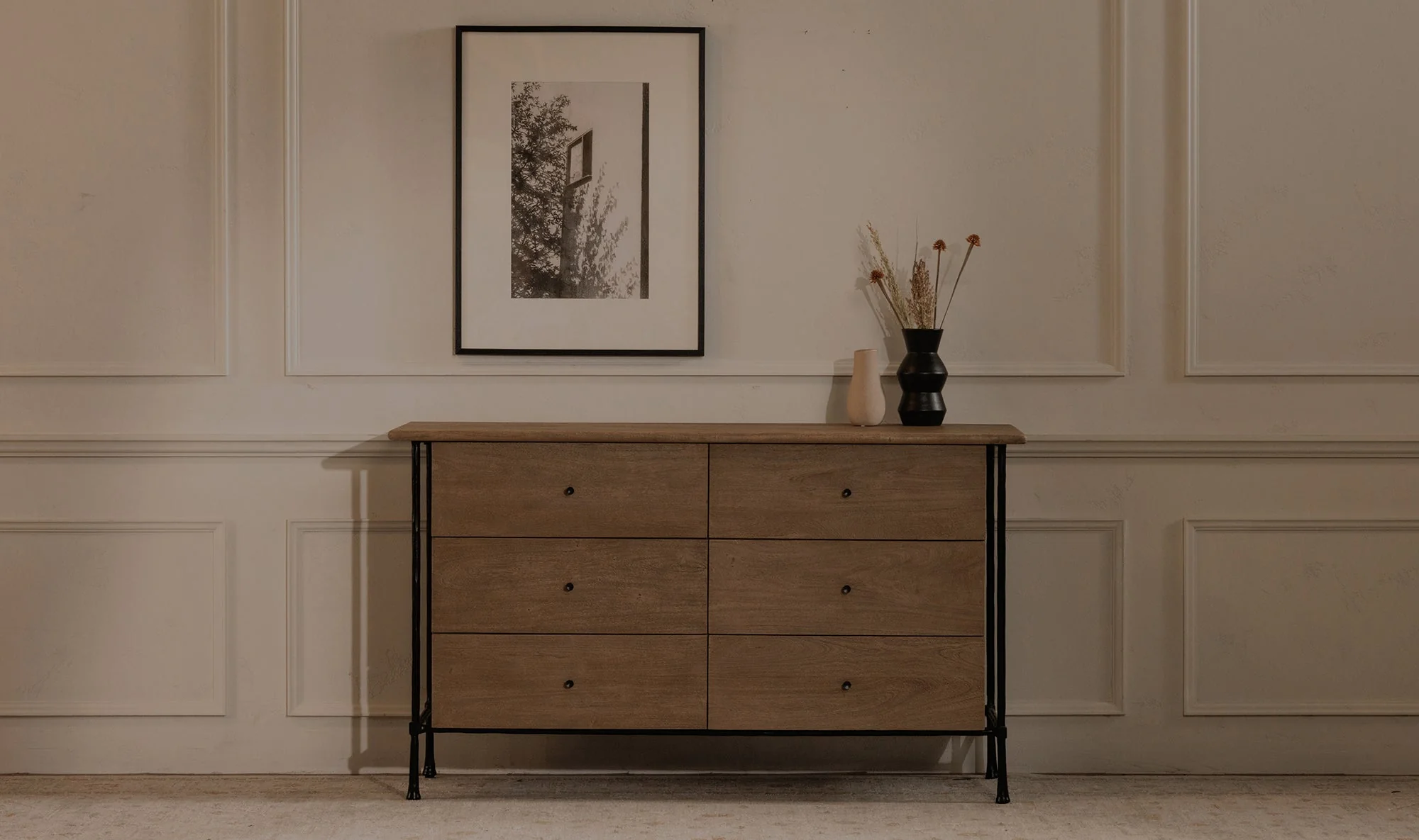 Rene 6 Drawer Dresser Brown - Image 4