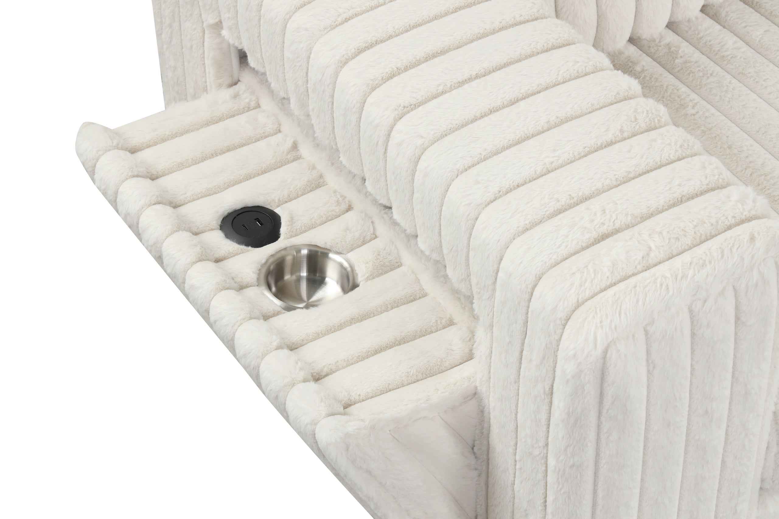 Rene Beige RAF Reversible Sectional - Image 3