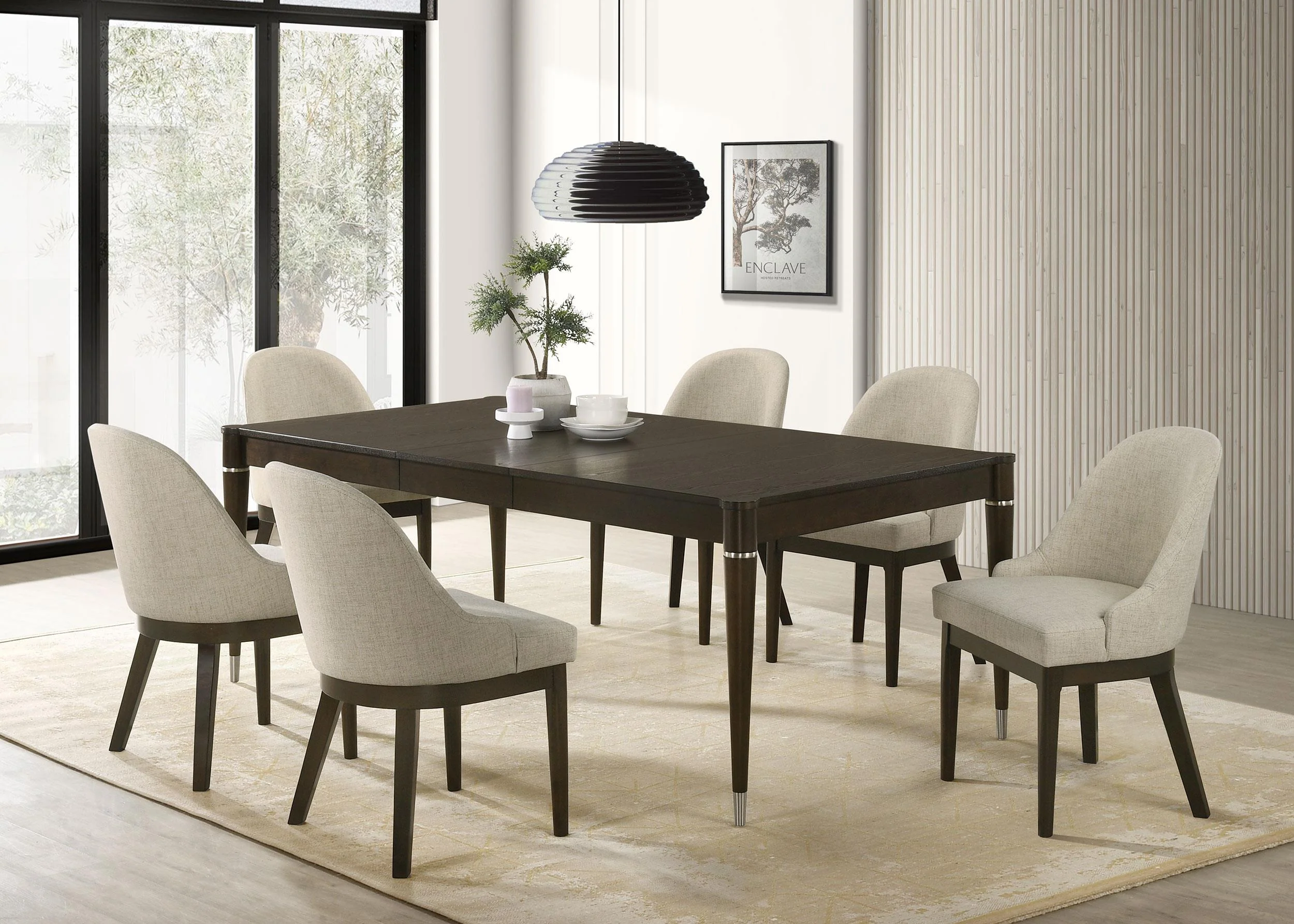 Reseda Ash Brown 7-Piece Rectangular Dining Set