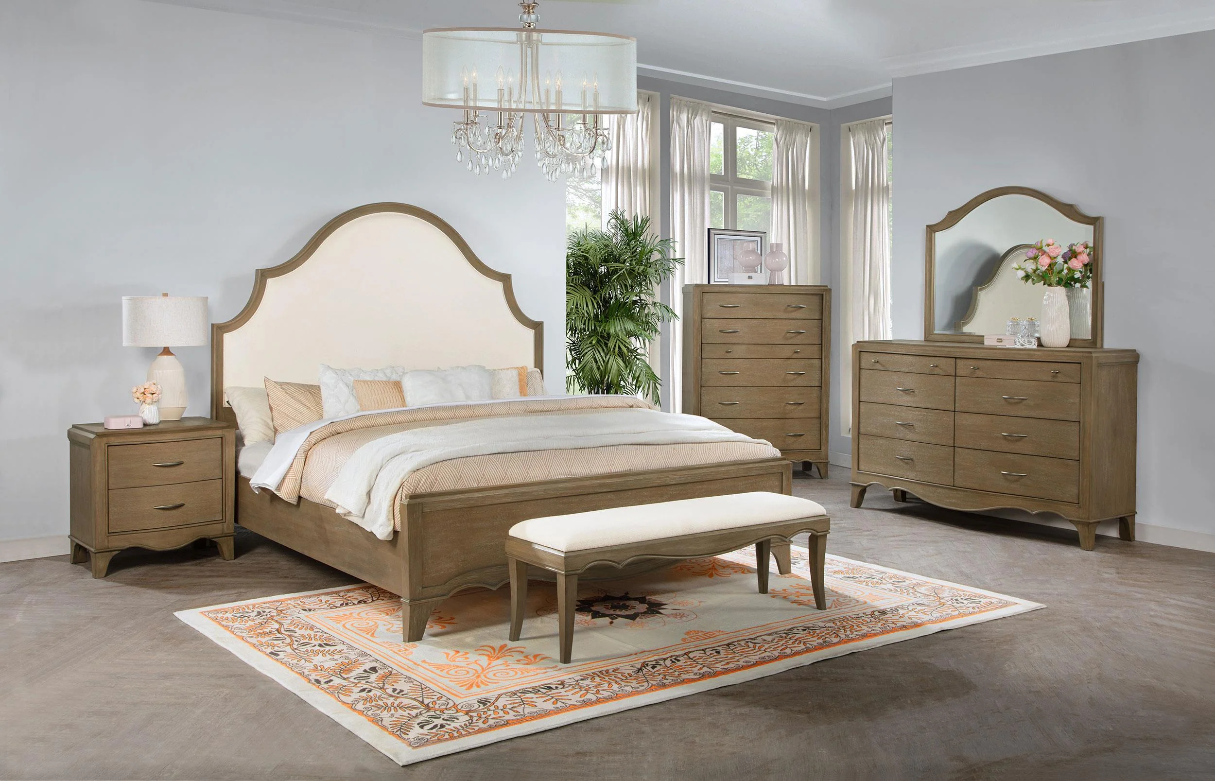 Revello Washed Mango California King Panel Bed - Image 9