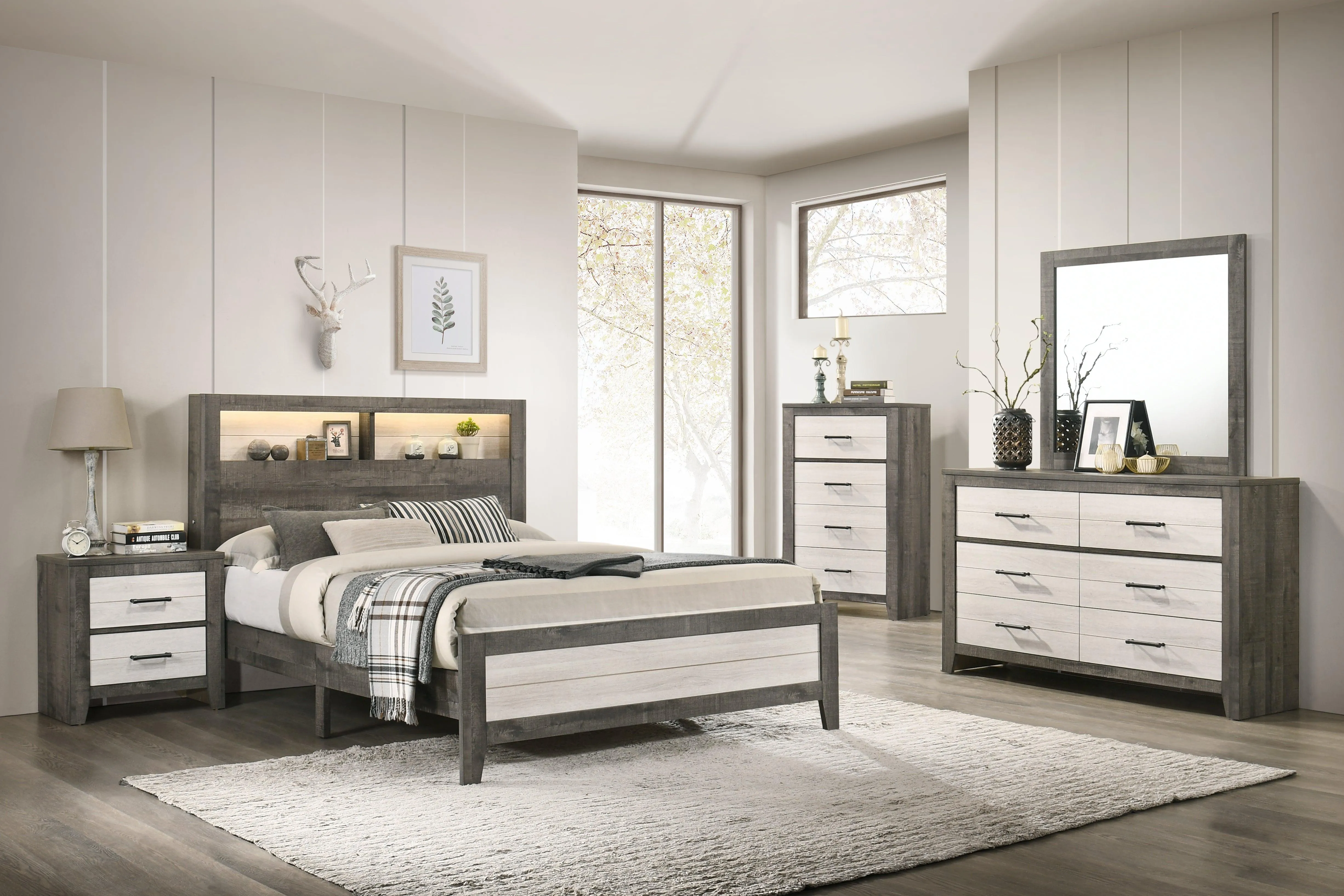 Rhett Brown and Cream Nightstand - Image 2