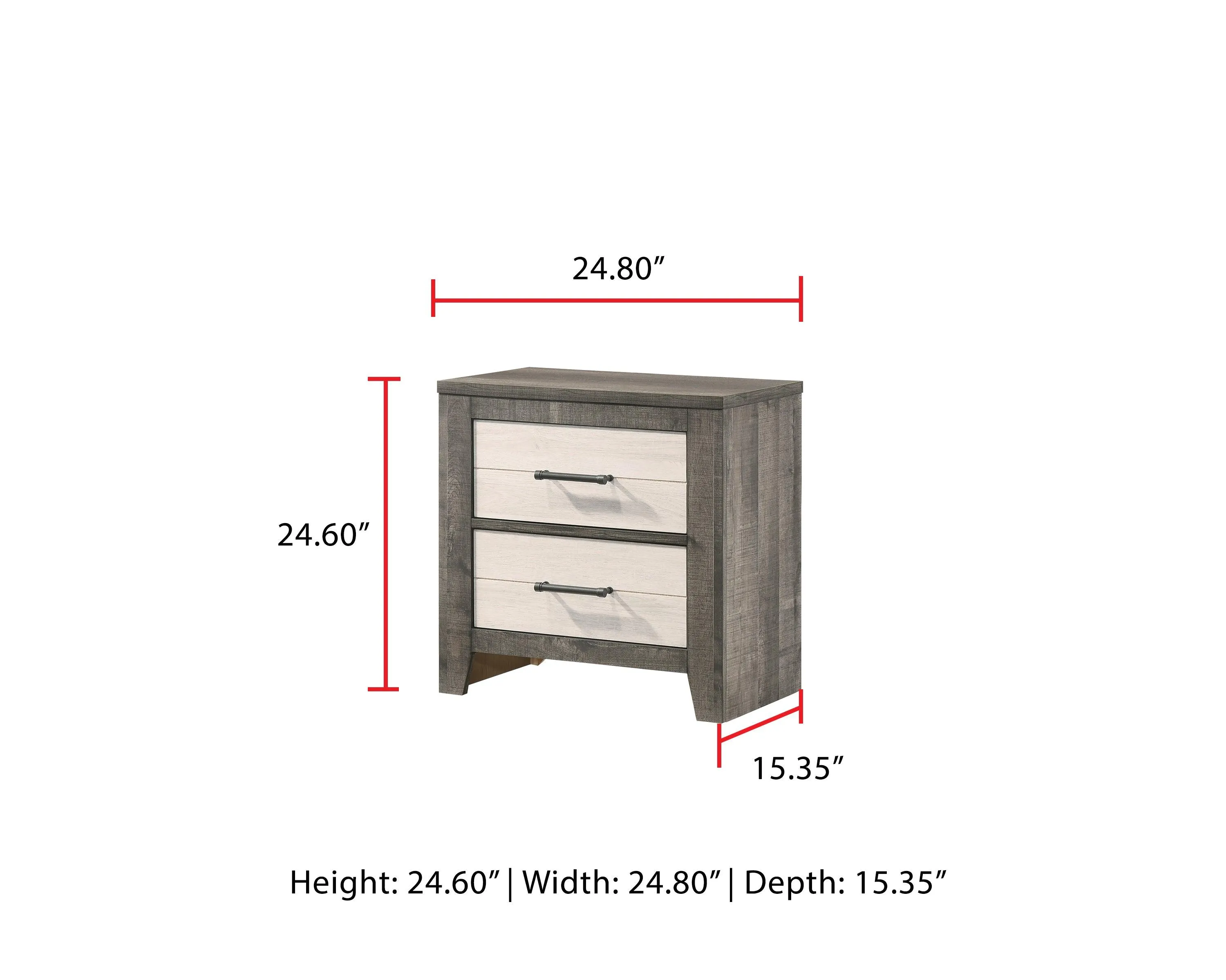 Rhett Brown and Cream Nightstand - Image 4