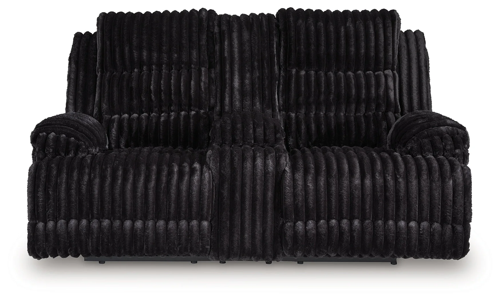 Rhine Falls Onyx Manual Reclining Loveseat with Console - Image 3