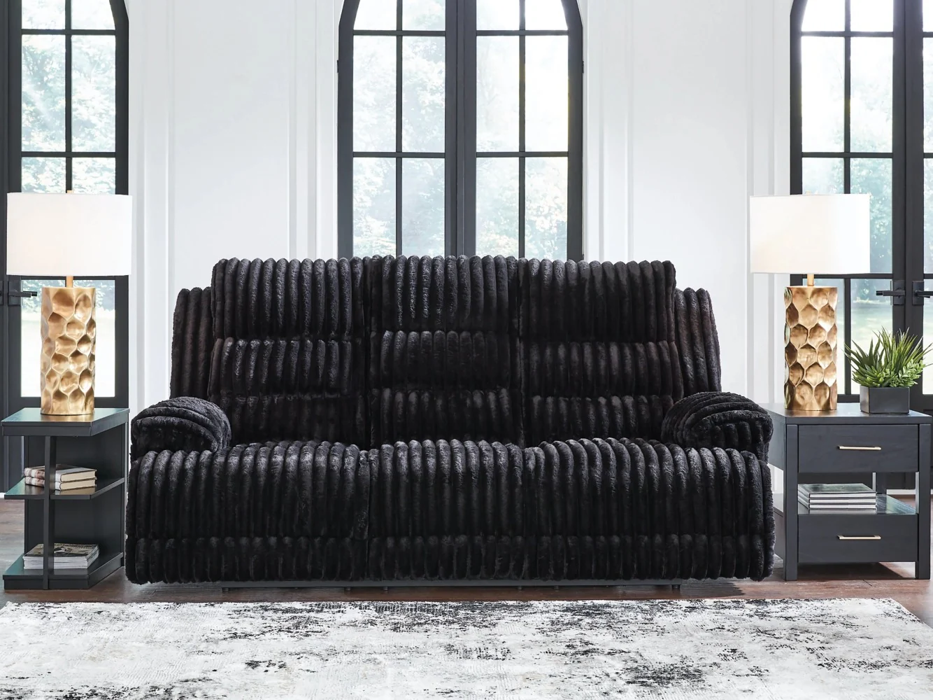 Rhine Falls Onyx Power Reclining Sofa and Loveseat - Image 4