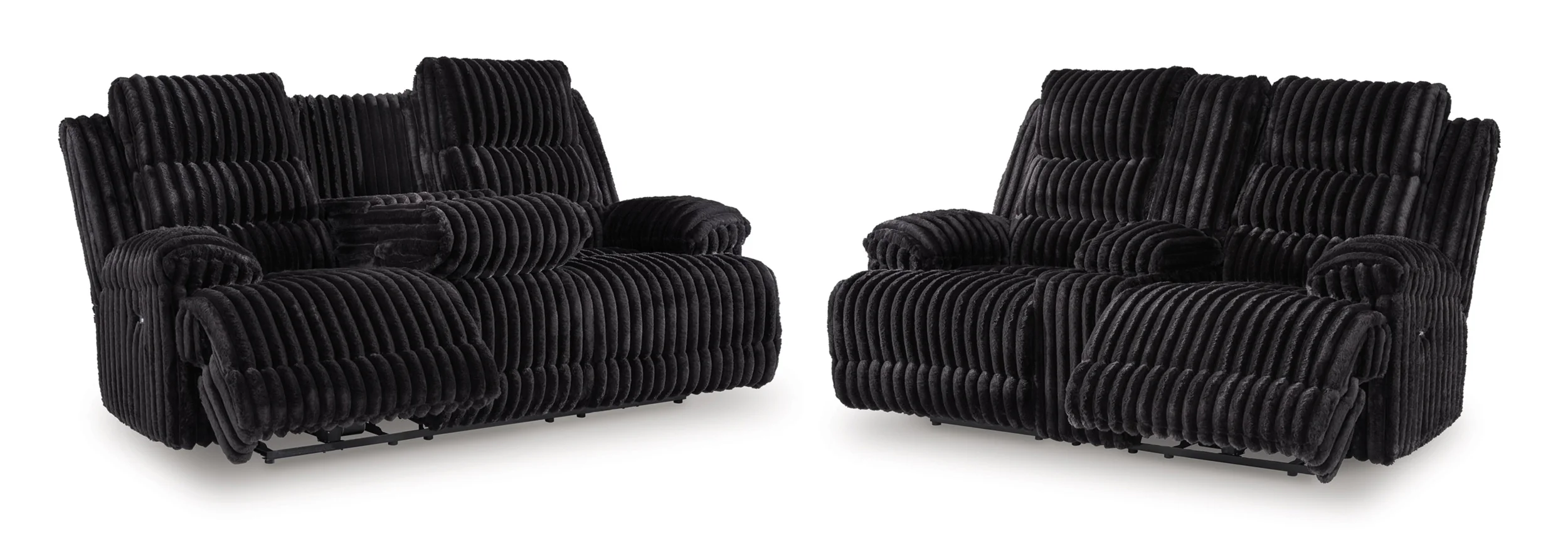 Rhine Falls Onyx Power Reclining Sofa and Loveseat - Image 6