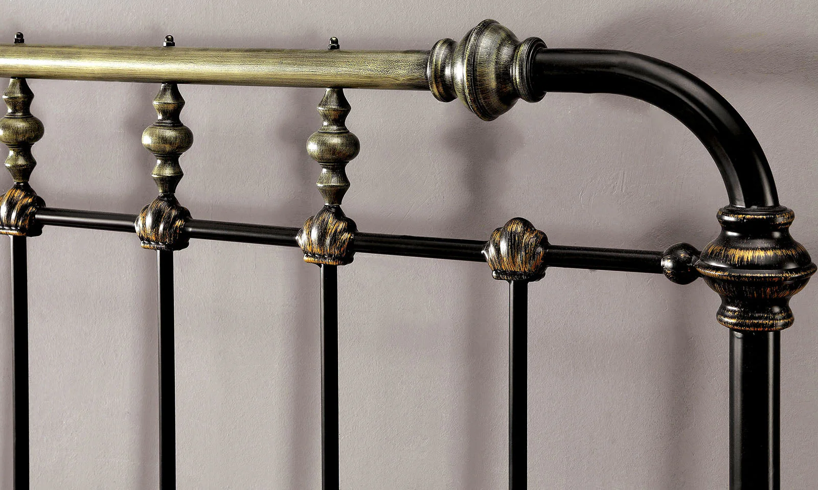 Riana Antique Black Twin Bed - Image 3