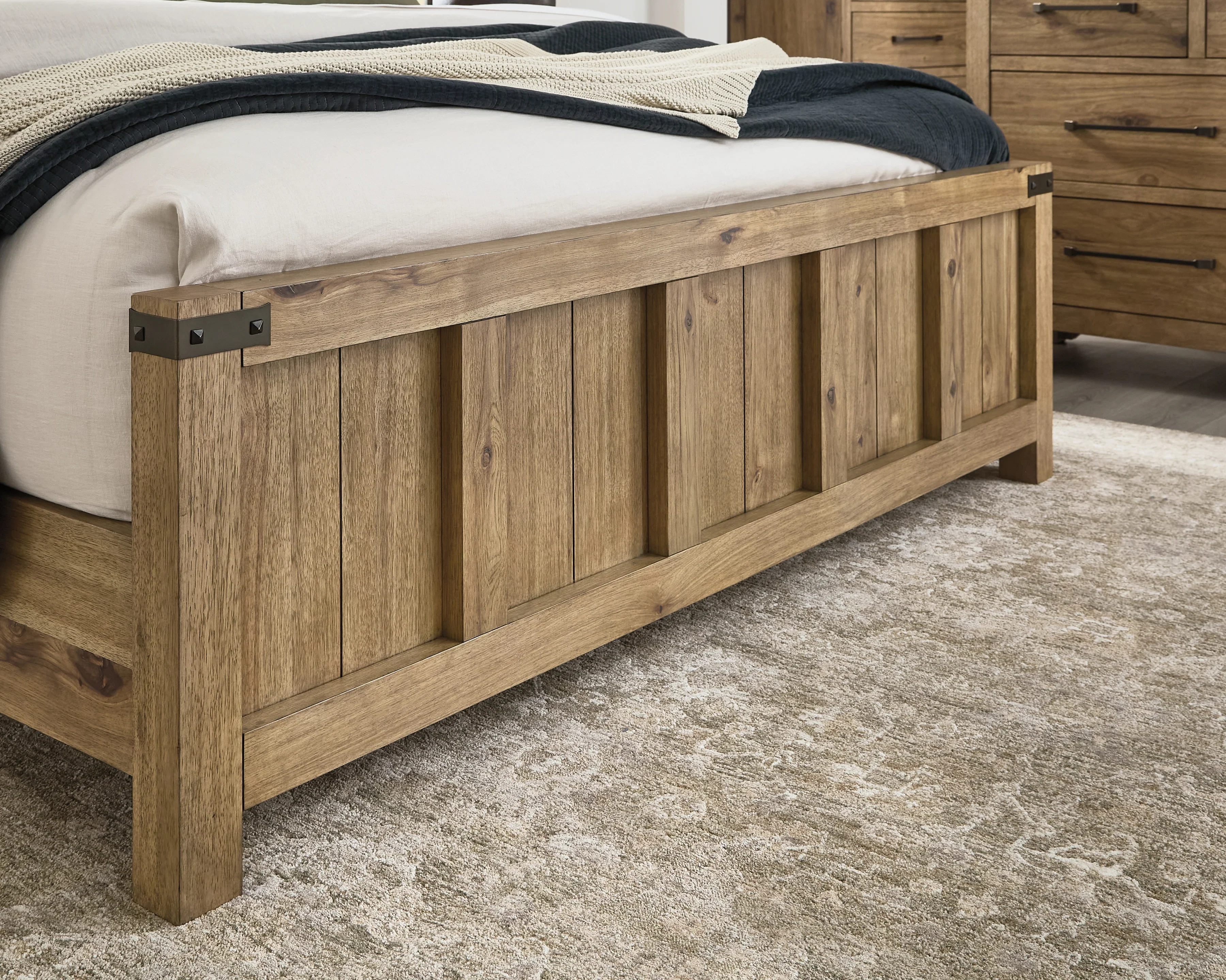 Ridgester Light Brown King Panel Bed - Image 7