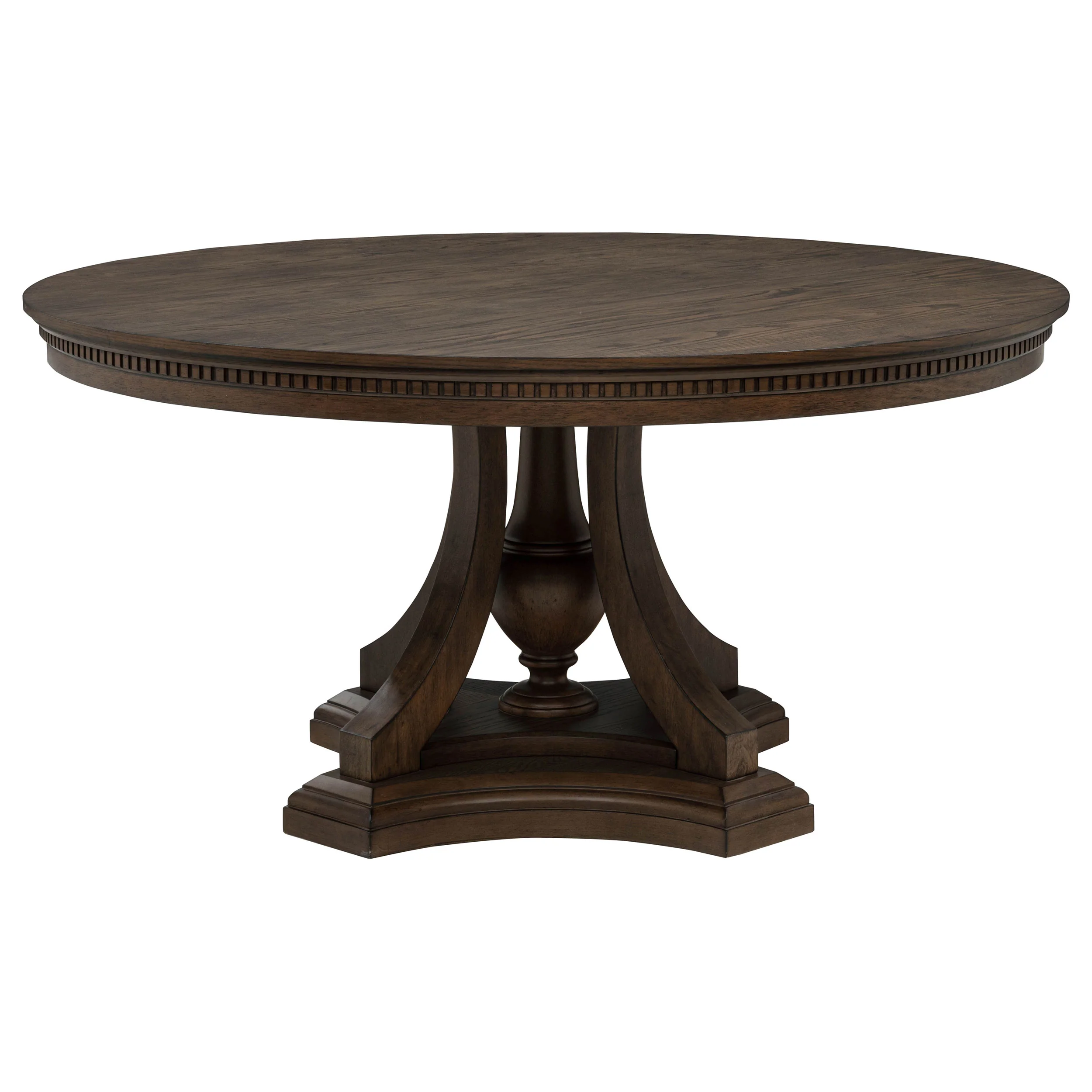 Ridgewell Dark Oak 5-piece Round Pedestal Dining Set - Image 4
