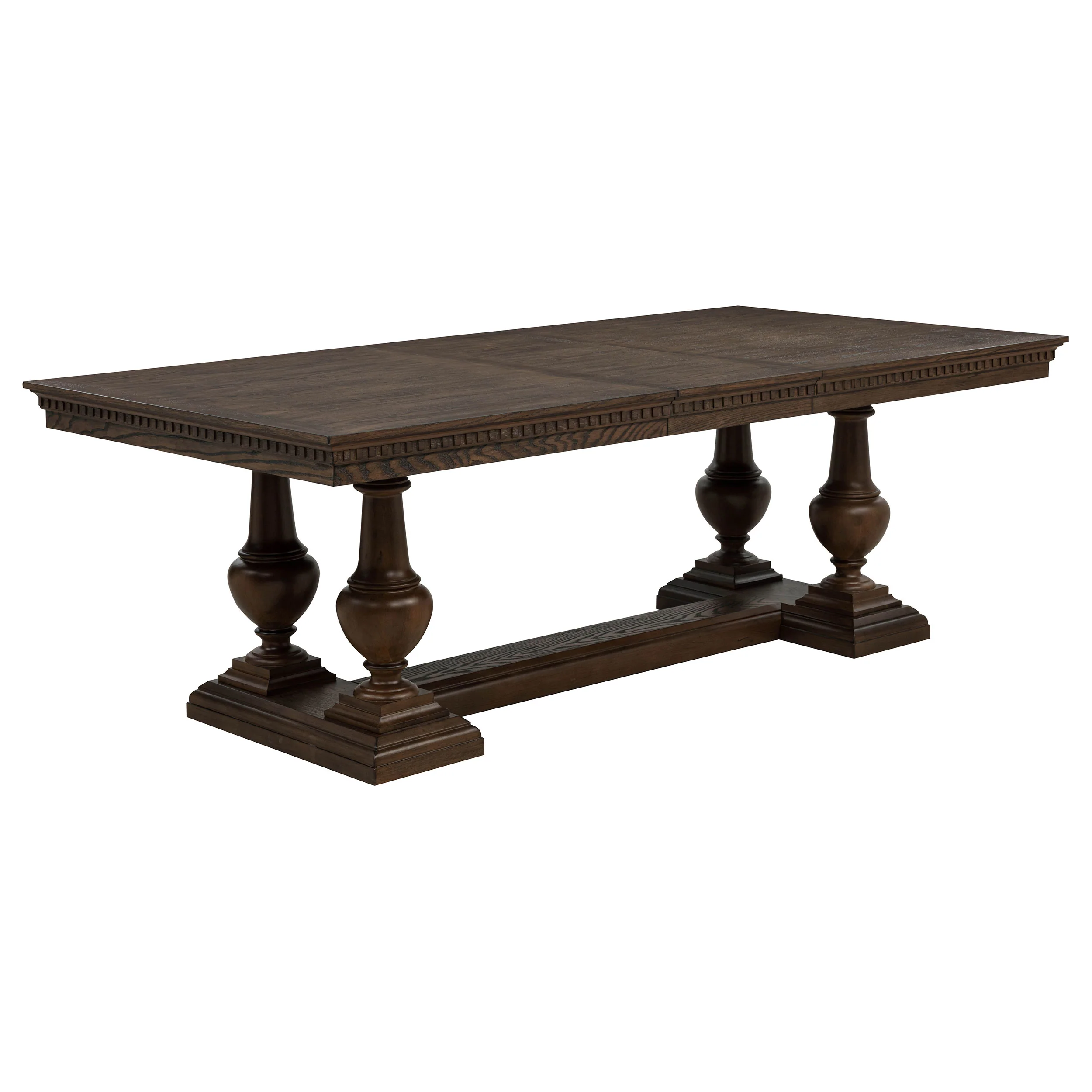Ridgewell Dark Oak Rectangular Trestle Dining Table - Image 3