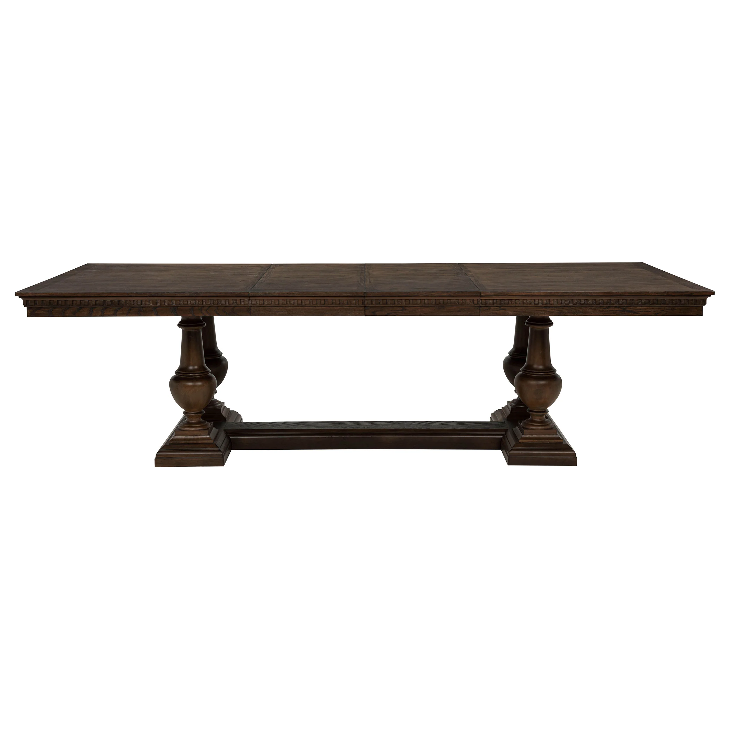 Ridgewell Dark Oak Rectangular Trestle Dining Table - Image 4