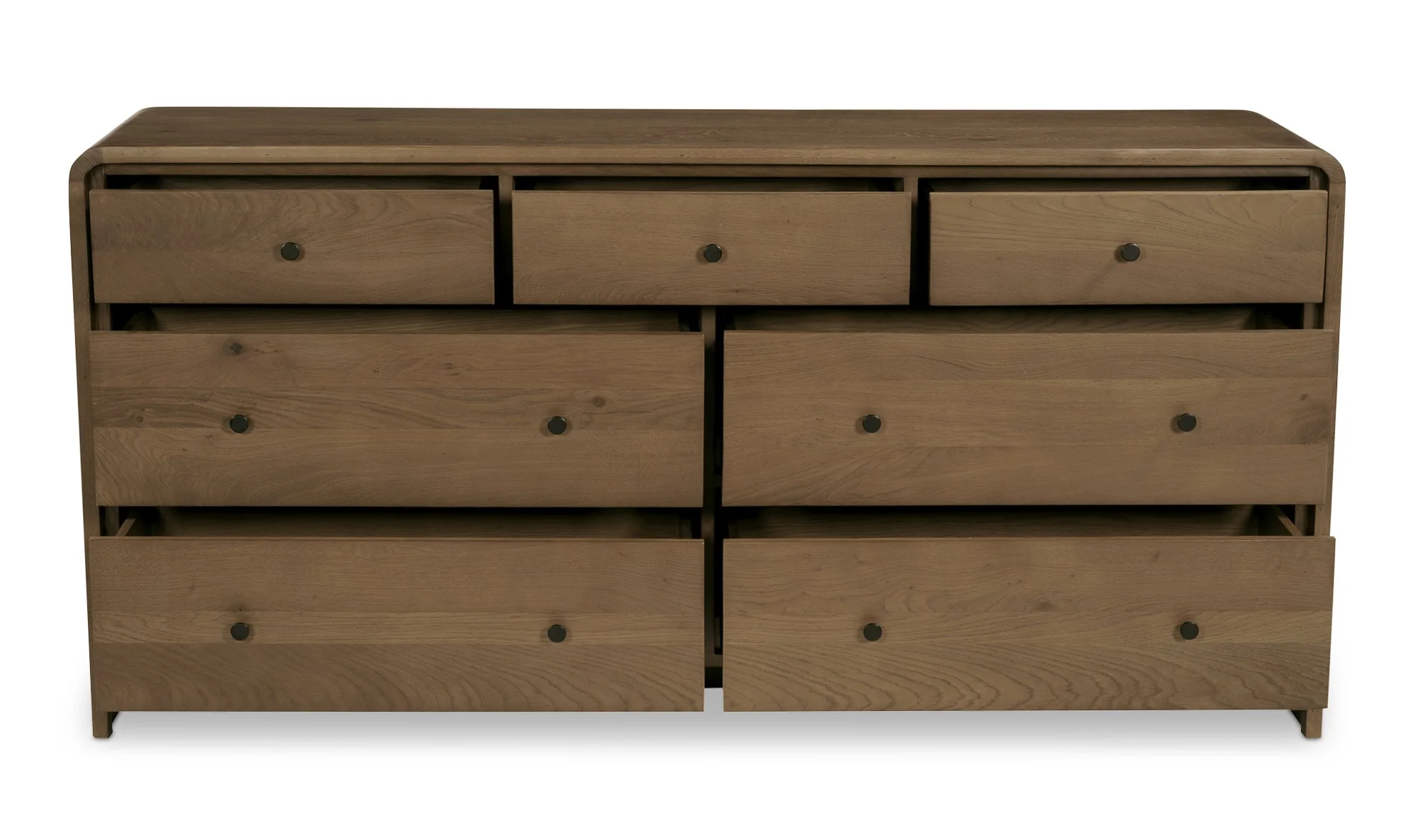 Riley 7 Drawer Dresser Oak - Image 4