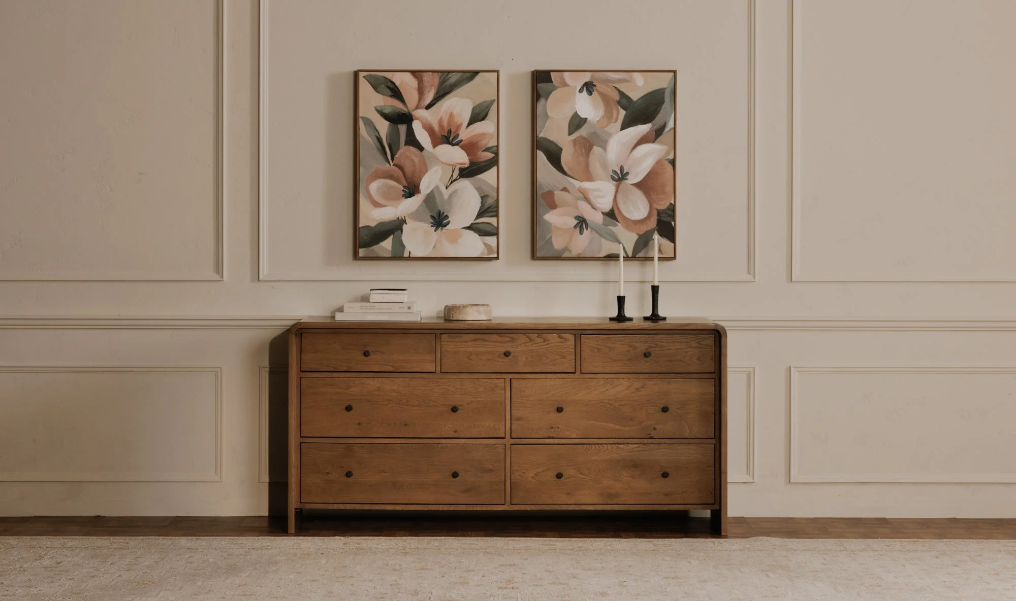 Riley 7 Drawer Dresser Oak - Image 5