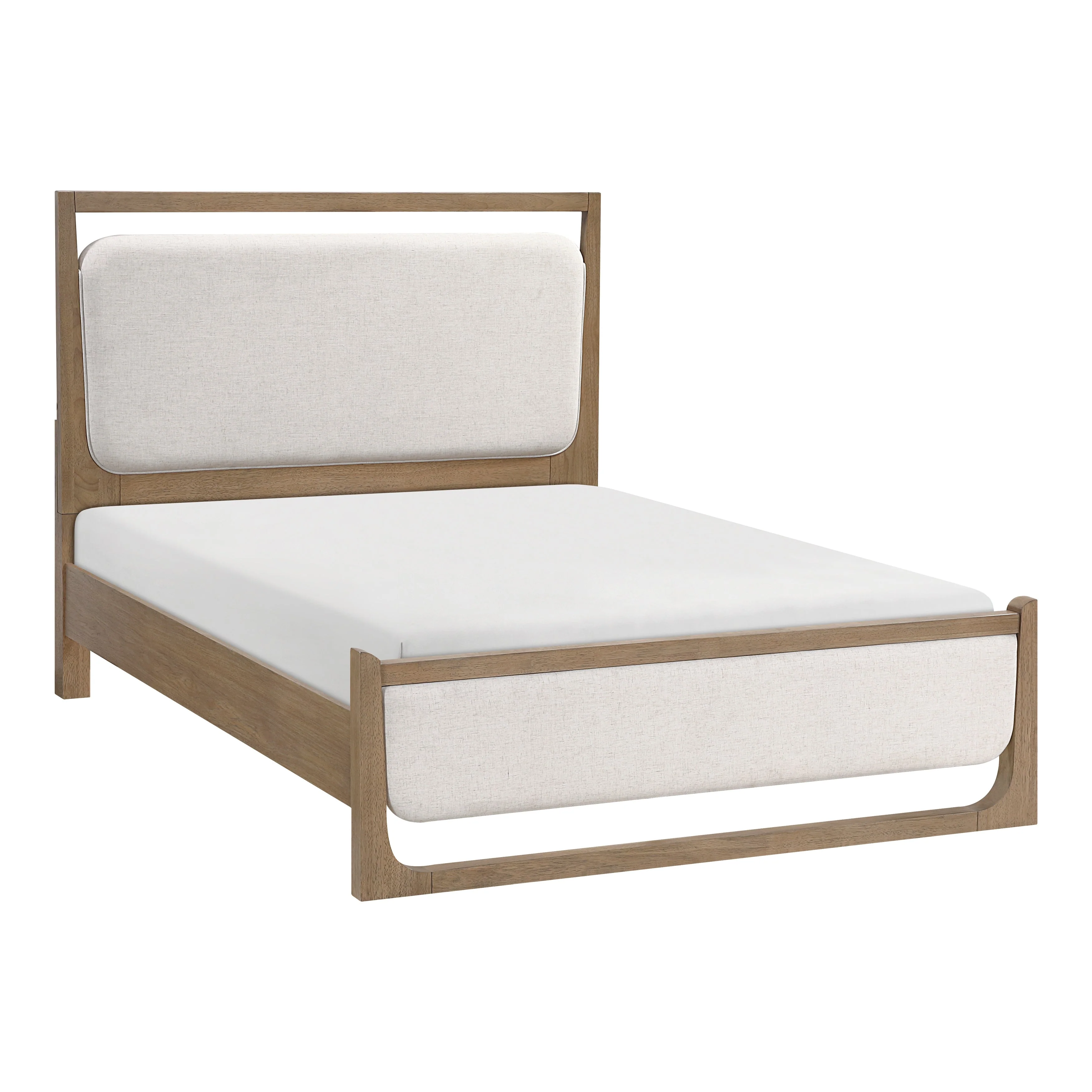 Riley Light Brown Eastern King Upholstered Bed - Image 4