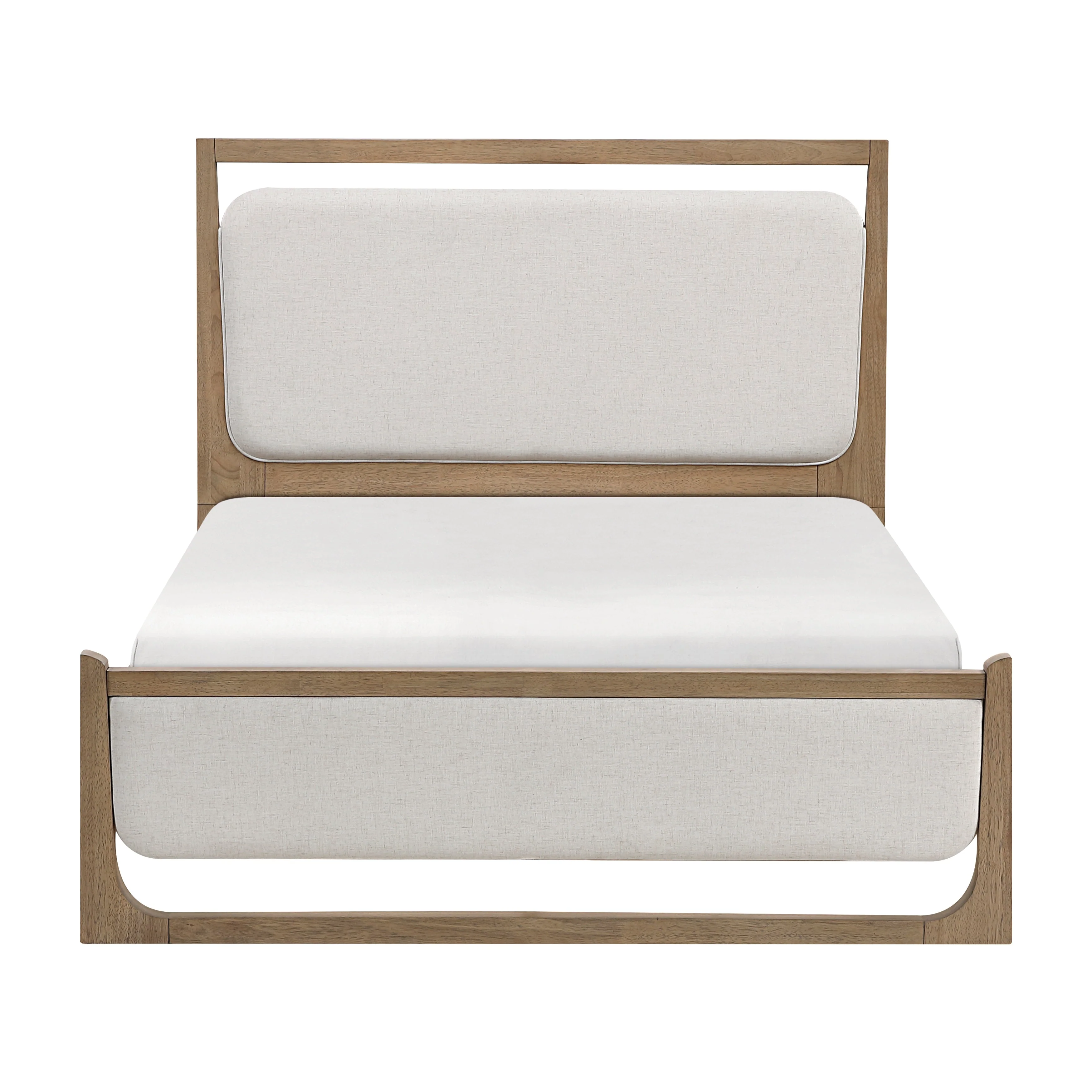 Riley Light Brown Queen Upholstered Bed