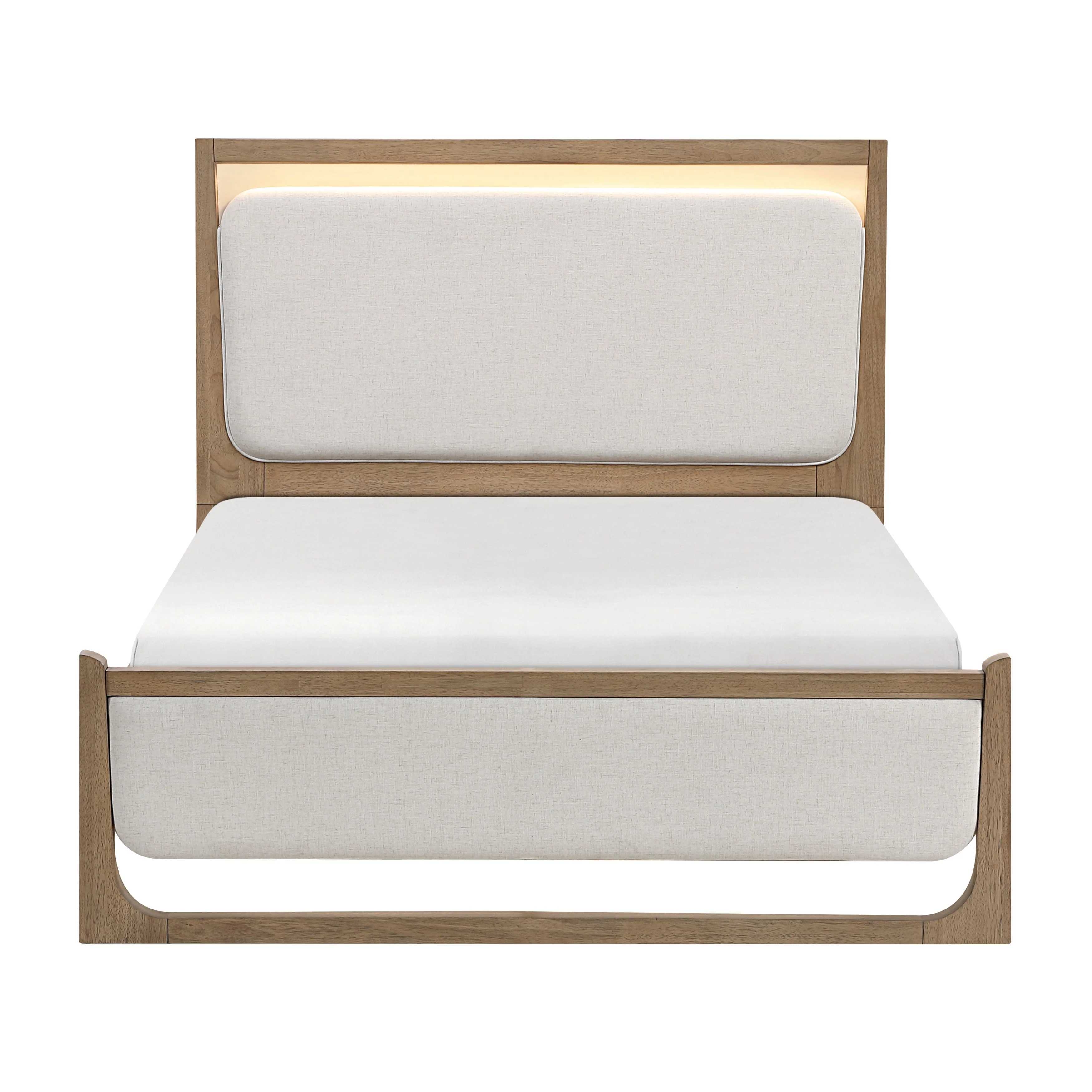Riley Light Brown Upholstered Bedroom Set - Image 2