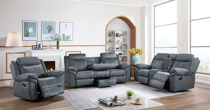 Rio Grande Grey Reclining Living Room Set