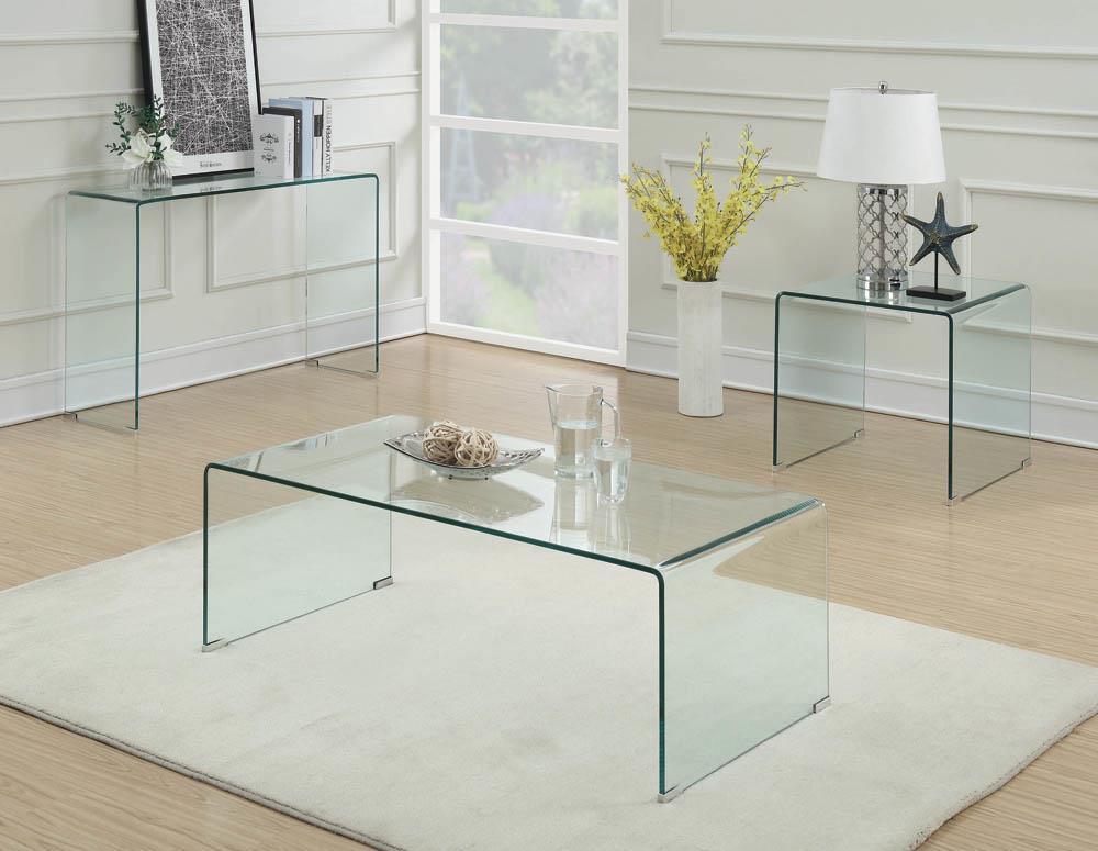 Ripley Clear Rectangular Coffee Table - Image 4
