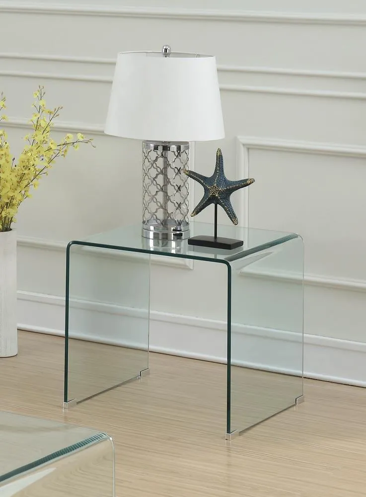 Ripley Clear Square End Table