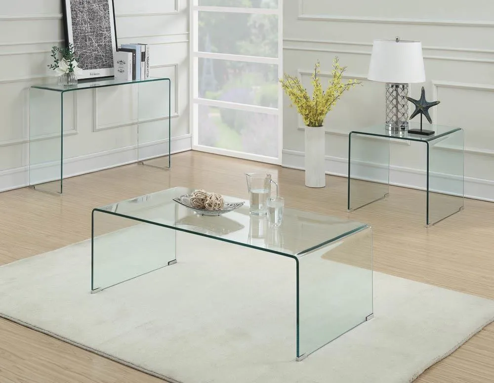 Ripley Clear Square End Table - Image 3