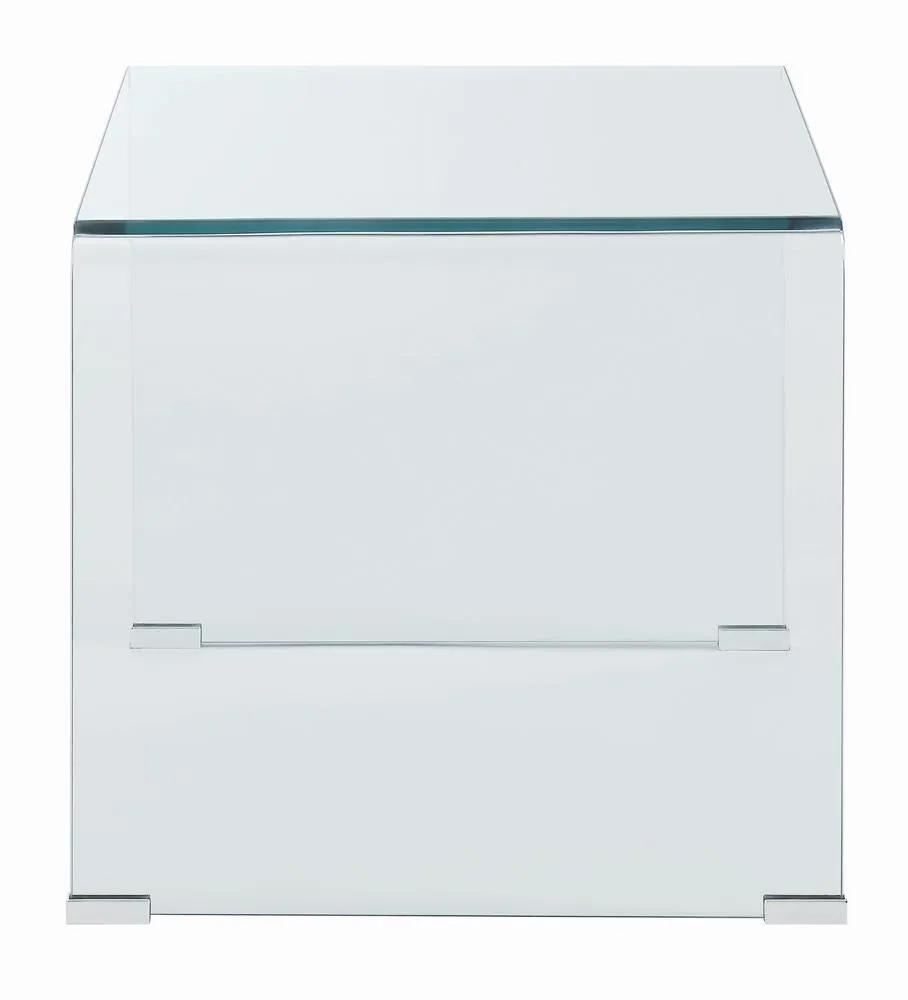 Ripley Clear Square End Table - Image 4