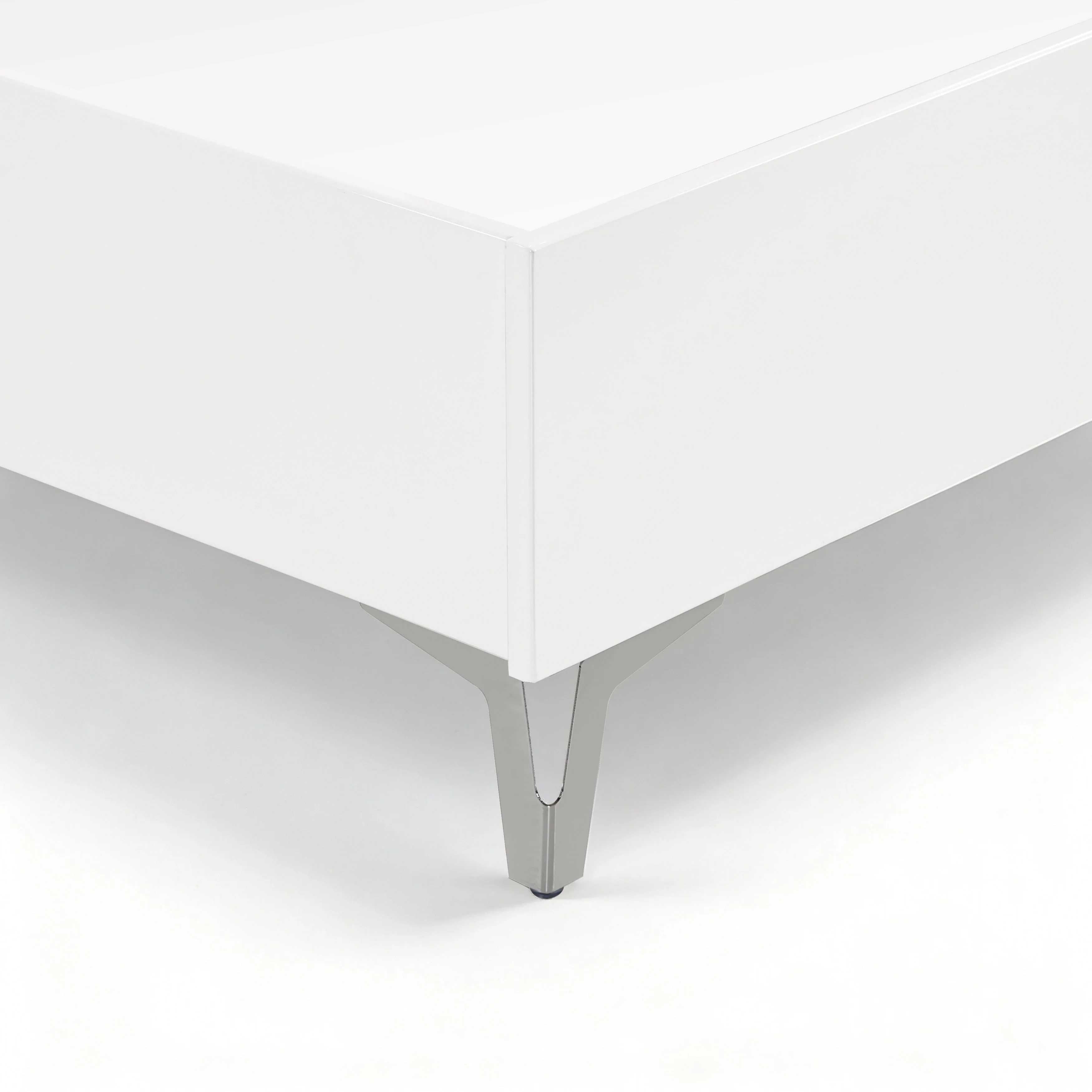 Ripple White California King Led Panel Bed - Image 8