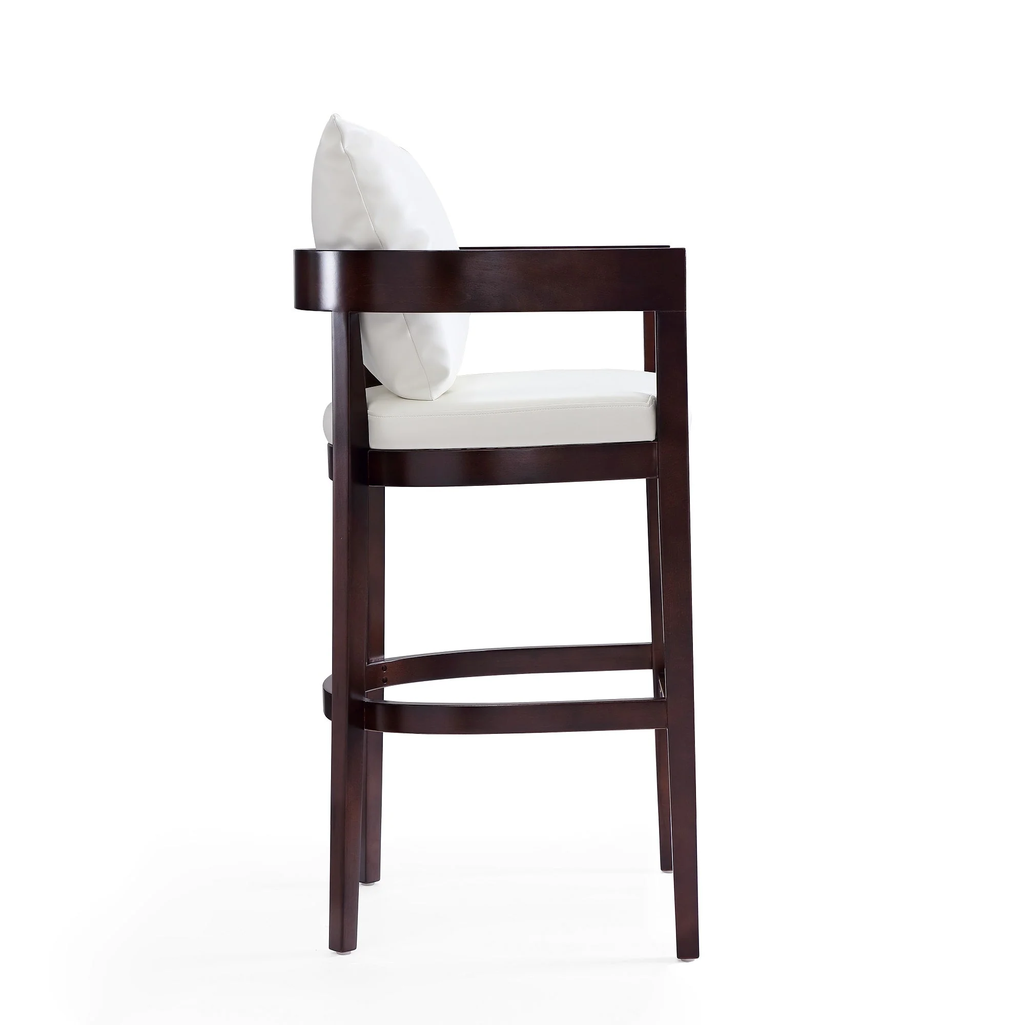 Ritz Barstool in Ivory and Dark Walnut - Image 4