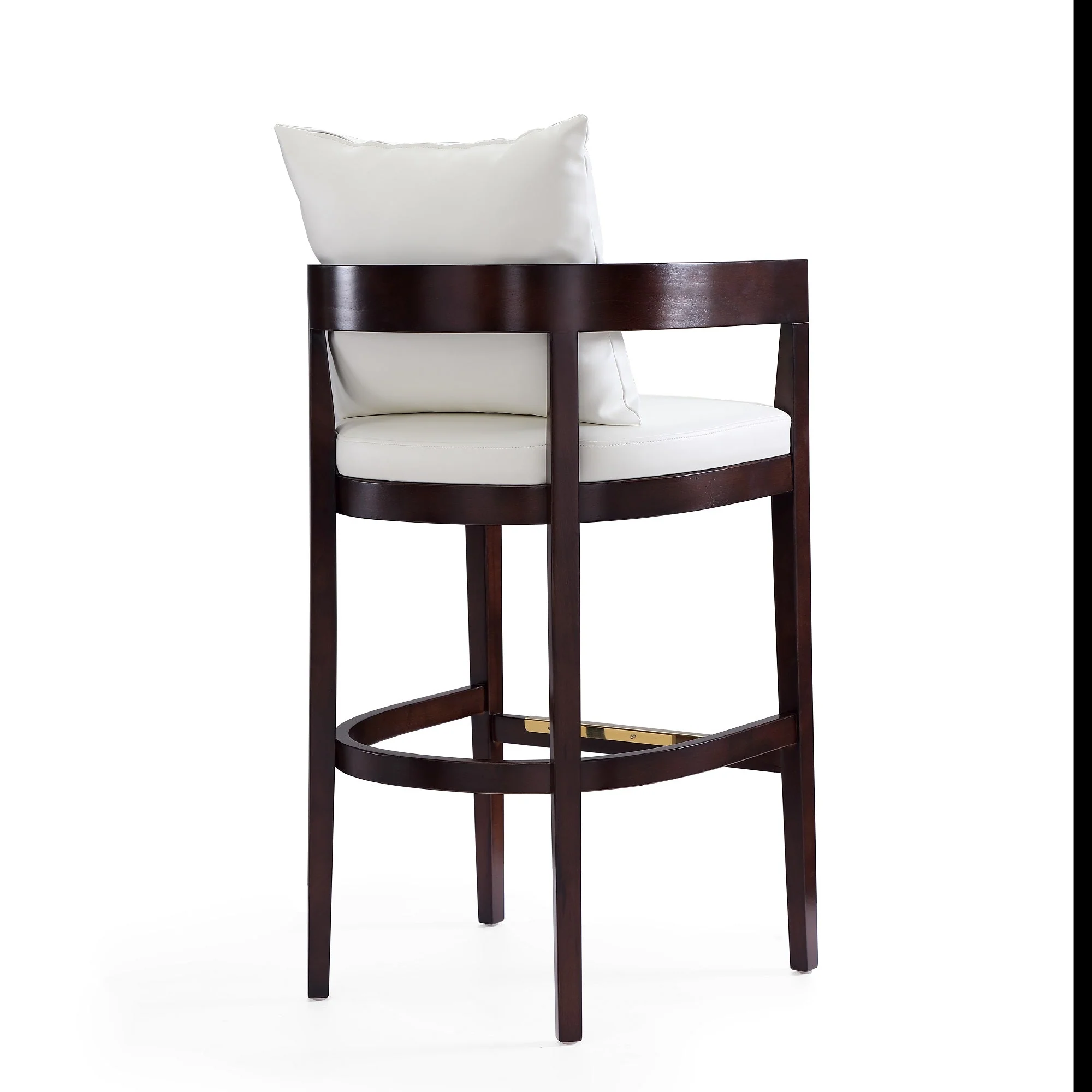 Ritz Barstool in Ivory and Dark Walnut (set of 3) - Image 6