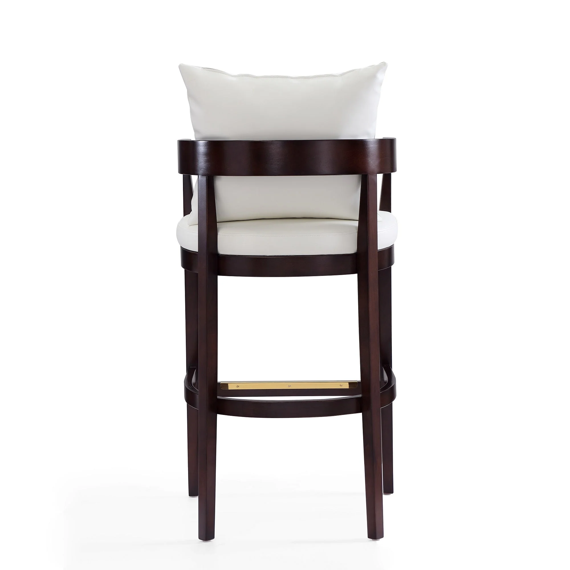 Ritz Barstool in Ivory and Dark Walnut (set of 3) - Image 7