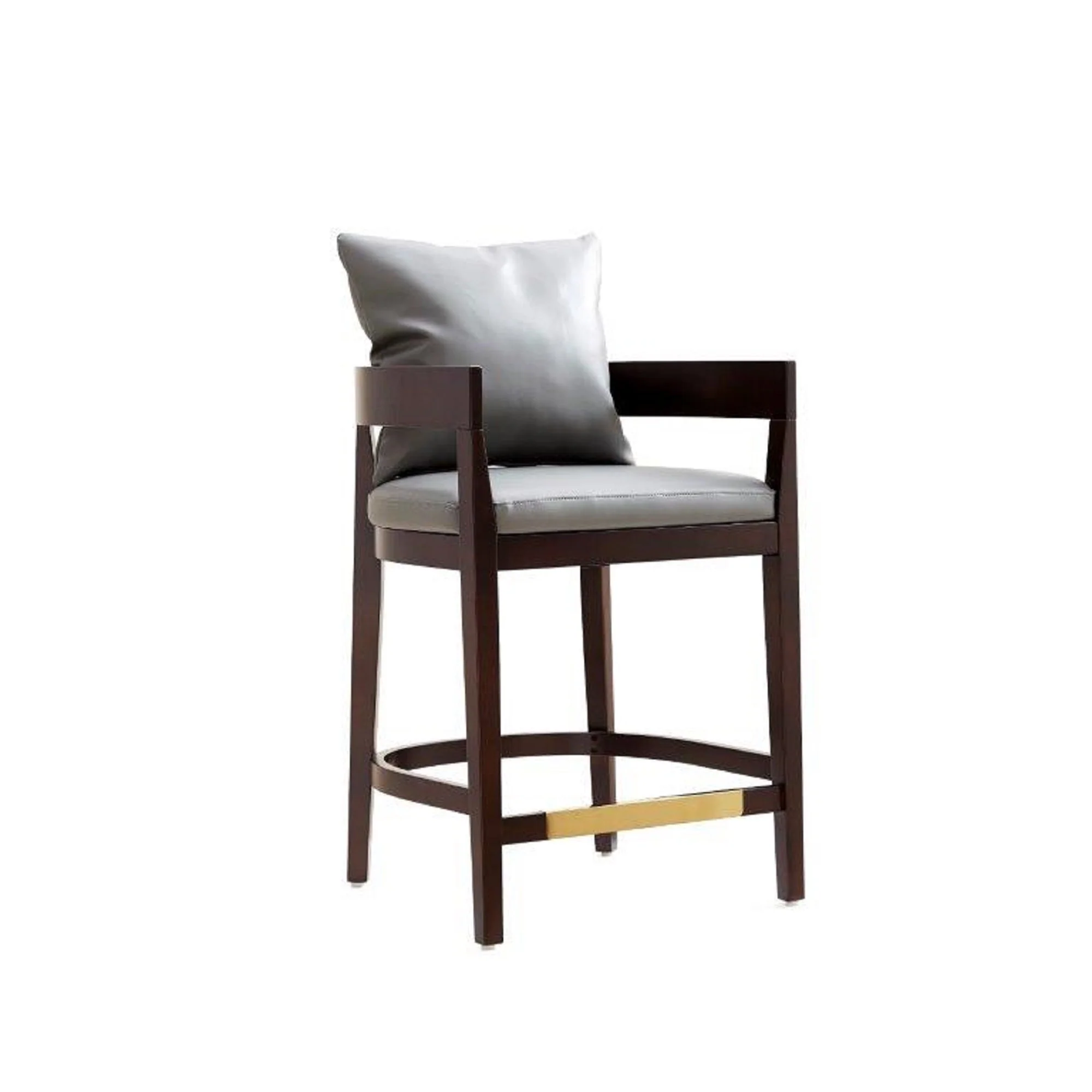 Ritz Counter Stool in Grey and Dark Walnut - Image 4
