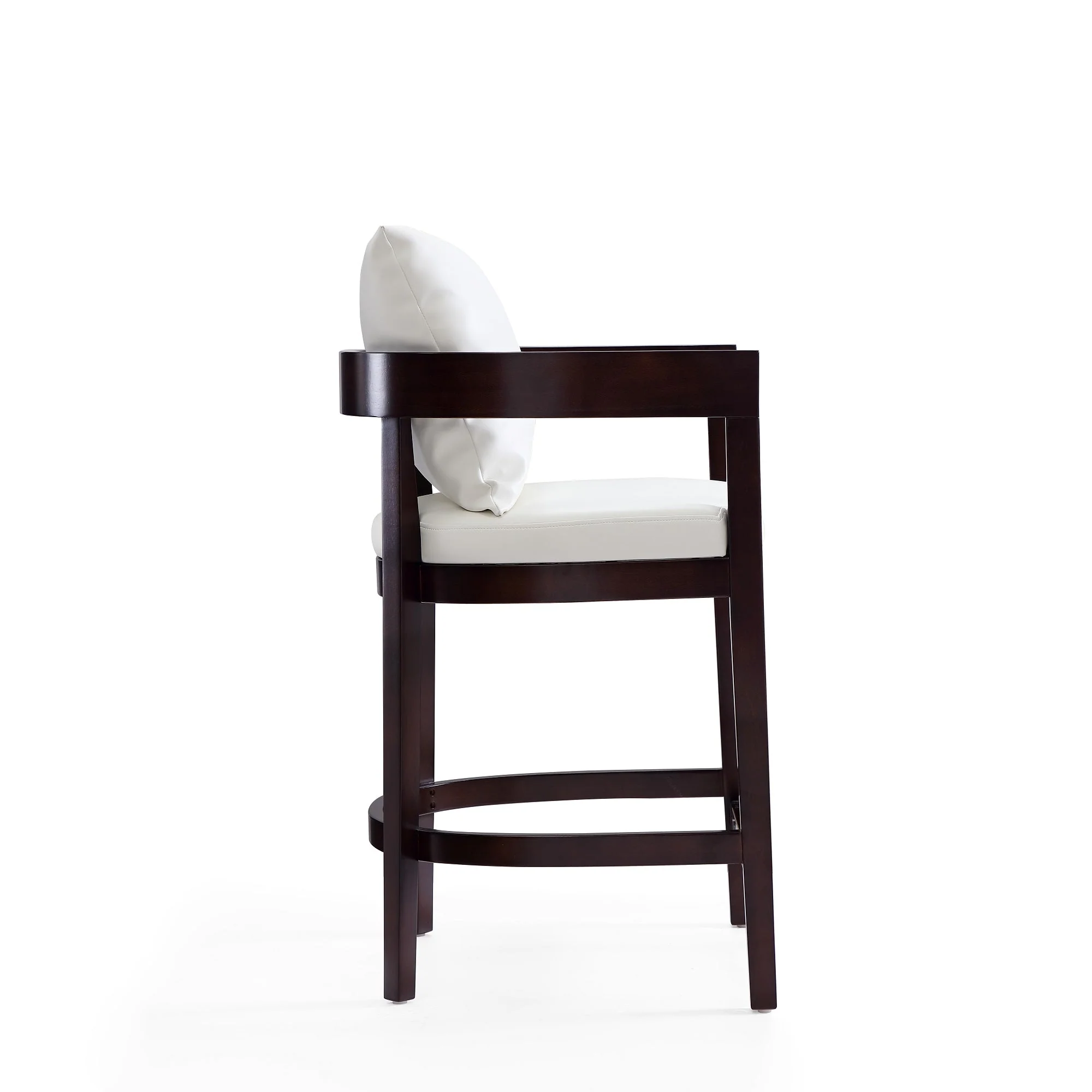 Ritz Counter Stool in Ivory and Dark Walnut (set of 2) - Image 6