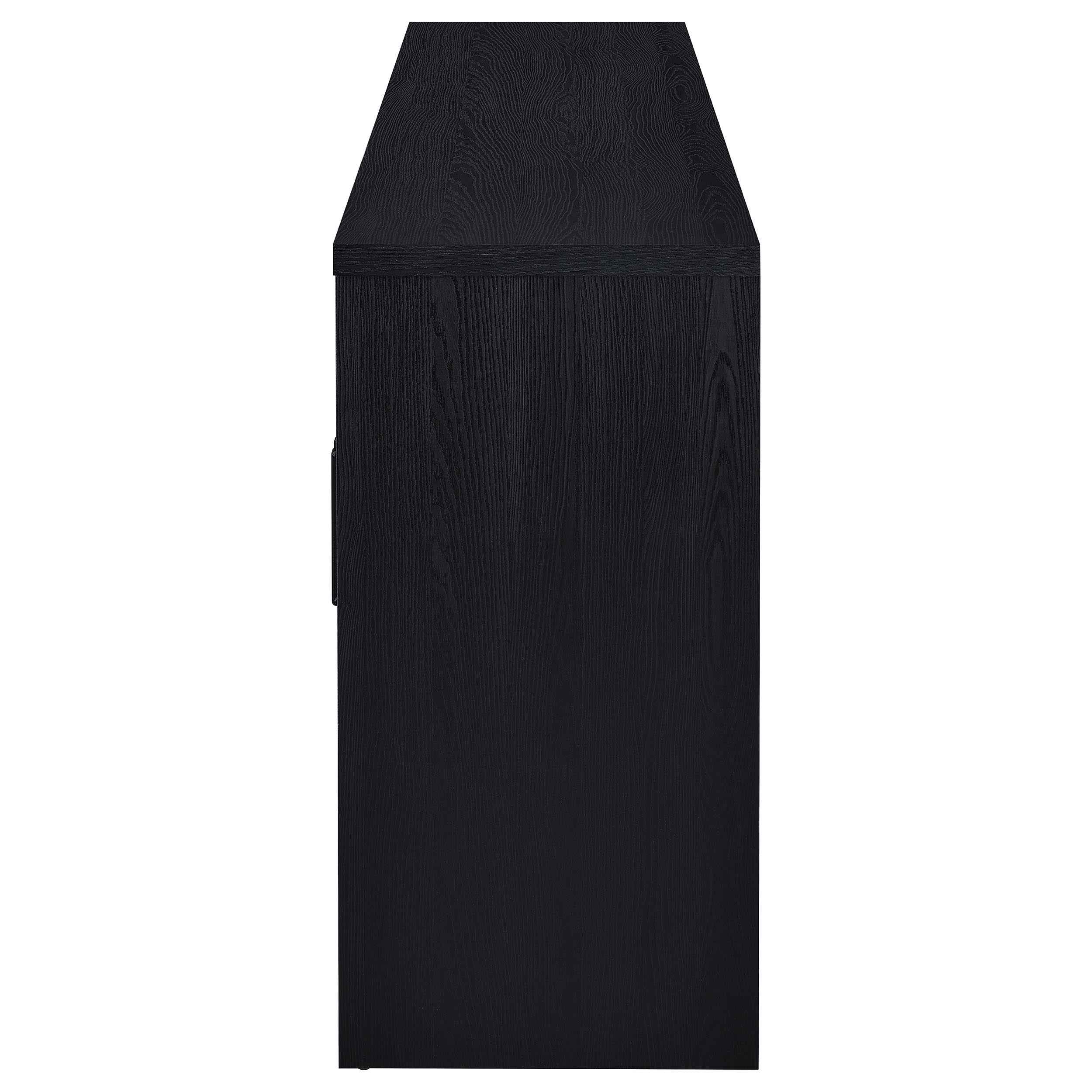 Riva Black 4-door Dining Sideboard Buffet Storage Credenza - Image 6